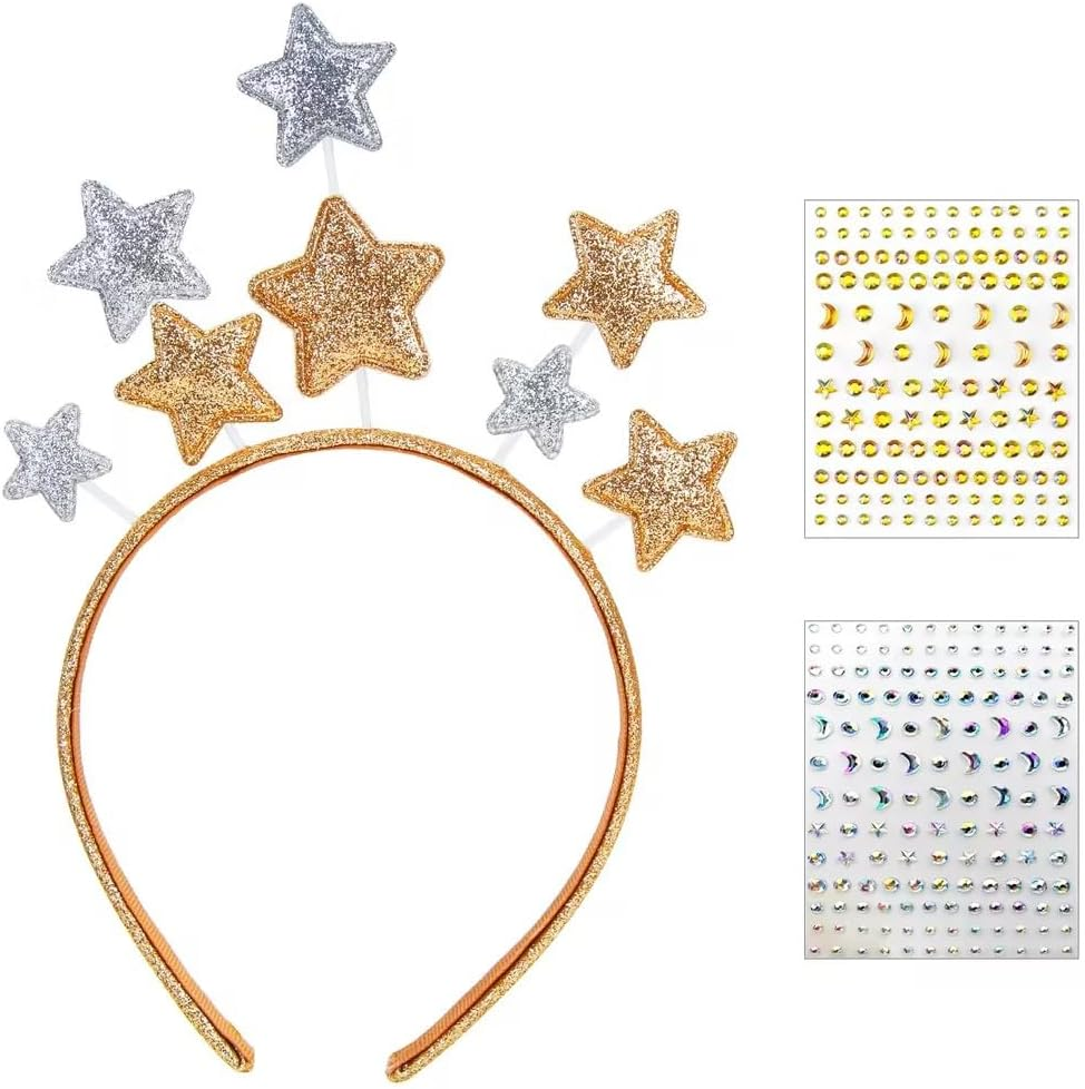 Girls Crystal Tiara Rhinestone Crown Gold, Carnival Hair Crown, Tiaras Hair Accessories, Handmade Hair Accessories, Hair Bands Jewellery Decoration for Women Girls image number 6