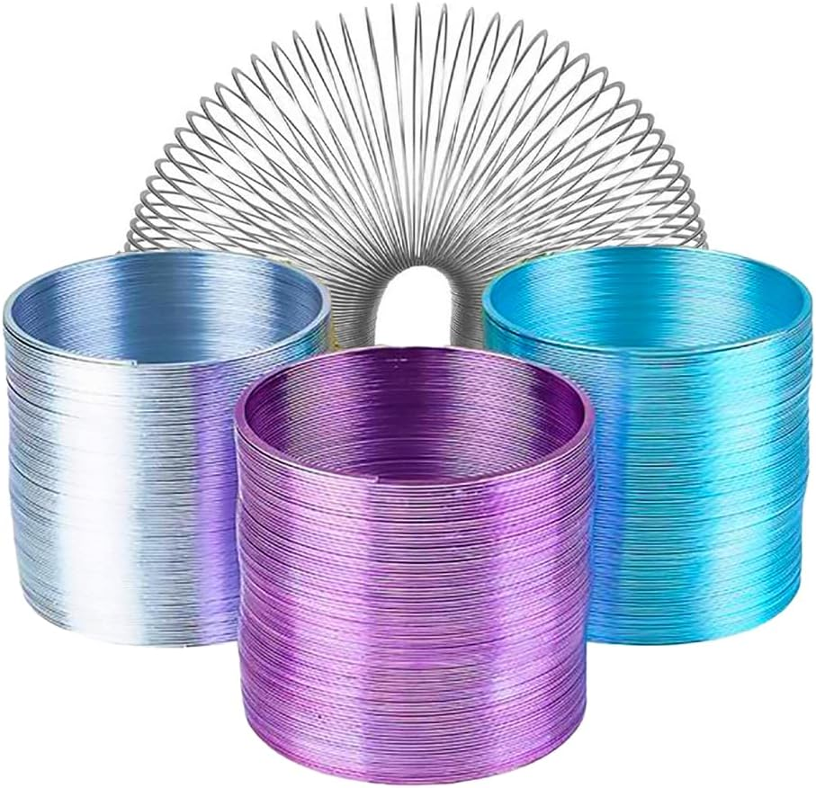 The Dreidel Company Metal Coil Spring, Goody Bag Fillers, Party Favor for Kids, Variety of 2.4" (60Mm) Individually Boxed (3-Pack) image number 4