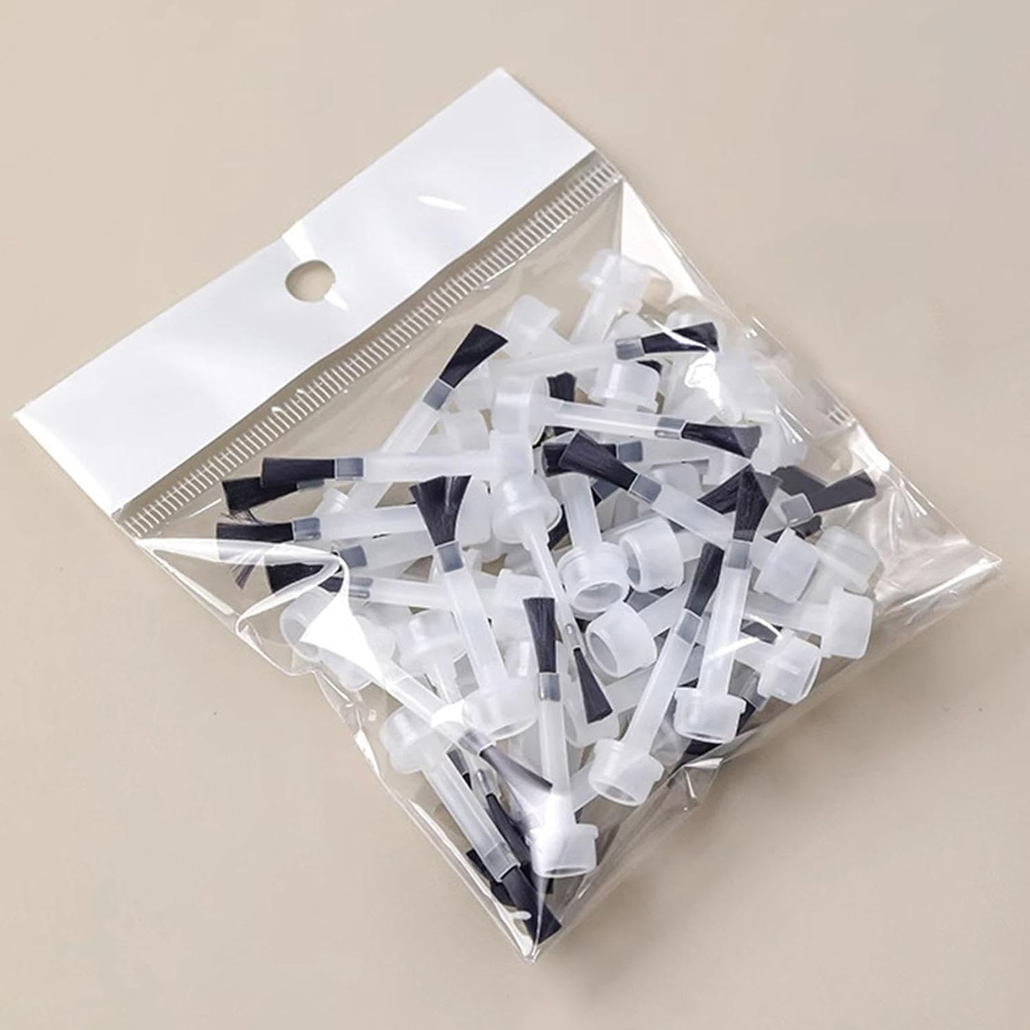 Oshhni 50X Nail Polish Brush Replacement Liquid Applicators Brushes Practical Portable Improve Your Work Efficiently Nail Brush Tool, Brush Head image number 5