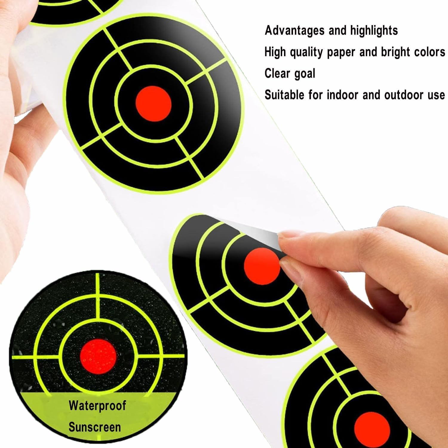 Songholee 200Pcs Adhesive Target Stickers 3 Inch Shooting Targets Paper Dots Labels Reactive Targets for Shooting Range Adhesive Shot Target Stickers Splatter for Metal Target Racks Cardboard - Red image number 5