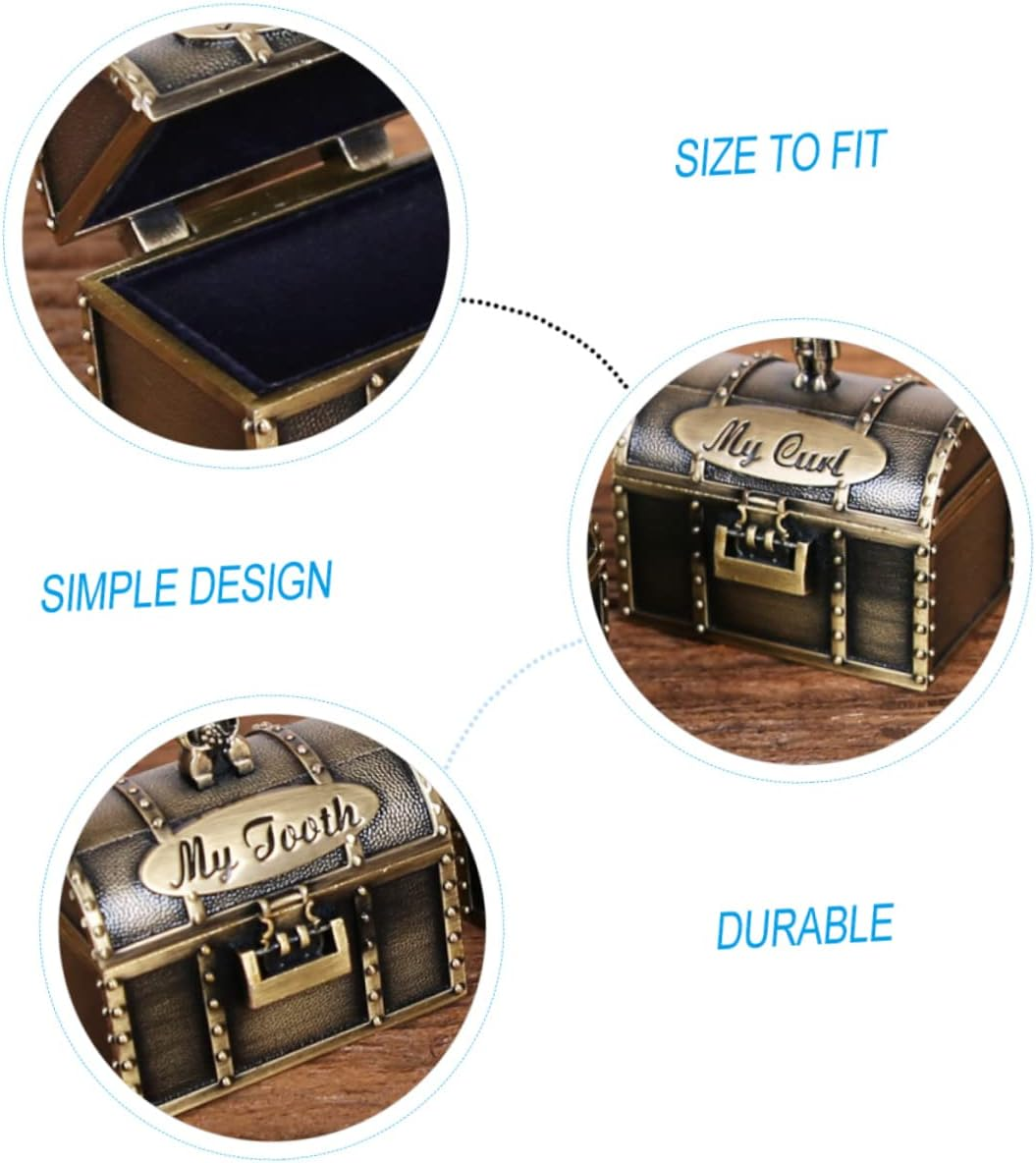 2Pcs Newborn Keepsake Box Fetal Hair Storage Box for Tooth Teething Gifts image number 2