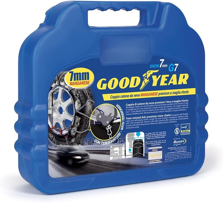 Goodyear 77956: 7 Mm Car Passenger Snow Chains, TUV and ONORM Approved, Size 110 image number 6