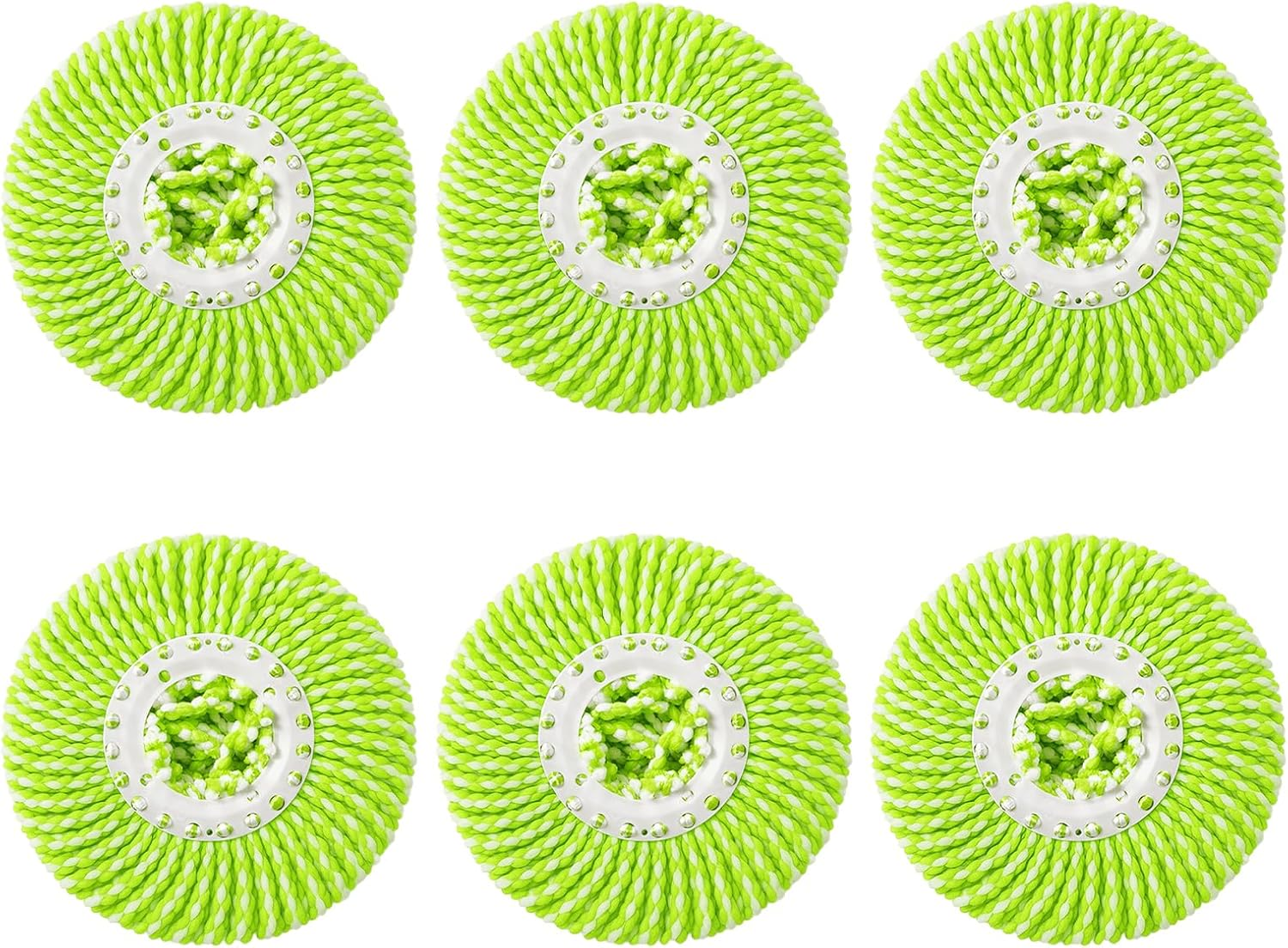 6 Pack Mop Heads Replacement Compatible with Sabco 2-Action Clean Spin Mop and Bucket System Microfiber Spin Mop Replacement Head image number 2