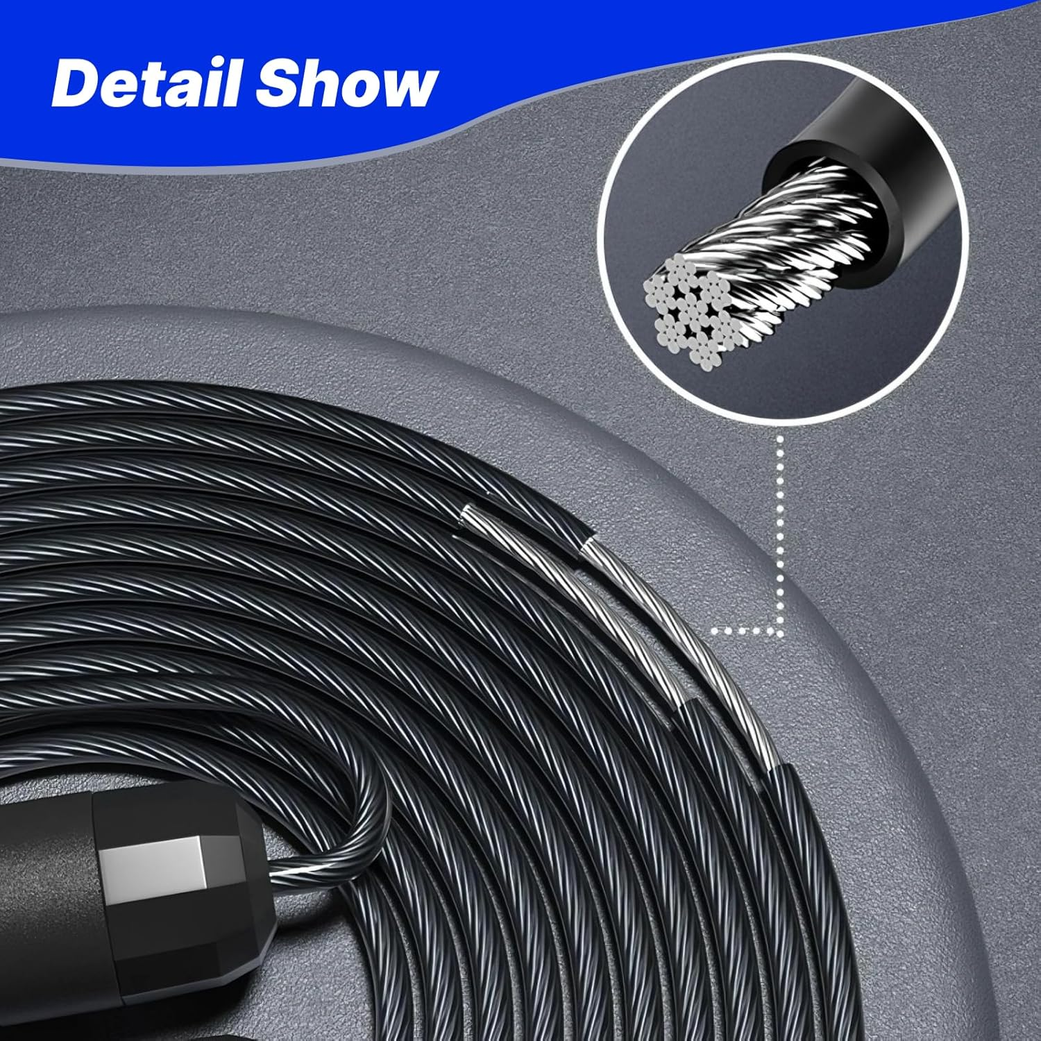 Adjustable Jump Rope for Fitness Training, Skipping Rope with Stainless Steel Ball Bearings, Ergonomic Handles, and Tangle-Free Cable, Perfect for Boxing, MMA, Double Unders, and Cardio Workouts image number 1