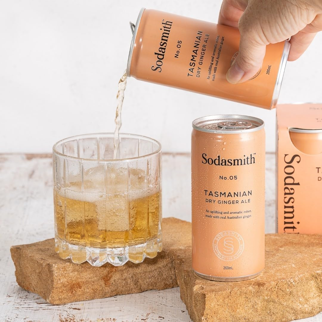 Sodasmith No 05 Dry Ginger Ale, Premium Soft Drink, Sparkling Mixer, All Natural Ingredients, 200Ml (Case of 24 Cans) image number 1