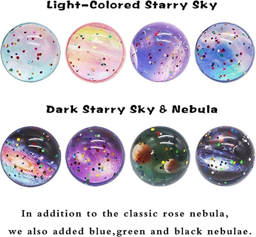 25PCS Space Bouncy Balls, Space Bouncy Balls Bulk 30Mm Space Theme Bouncy Balls for Kids Party Favors, Gift Bag Filling image number 2