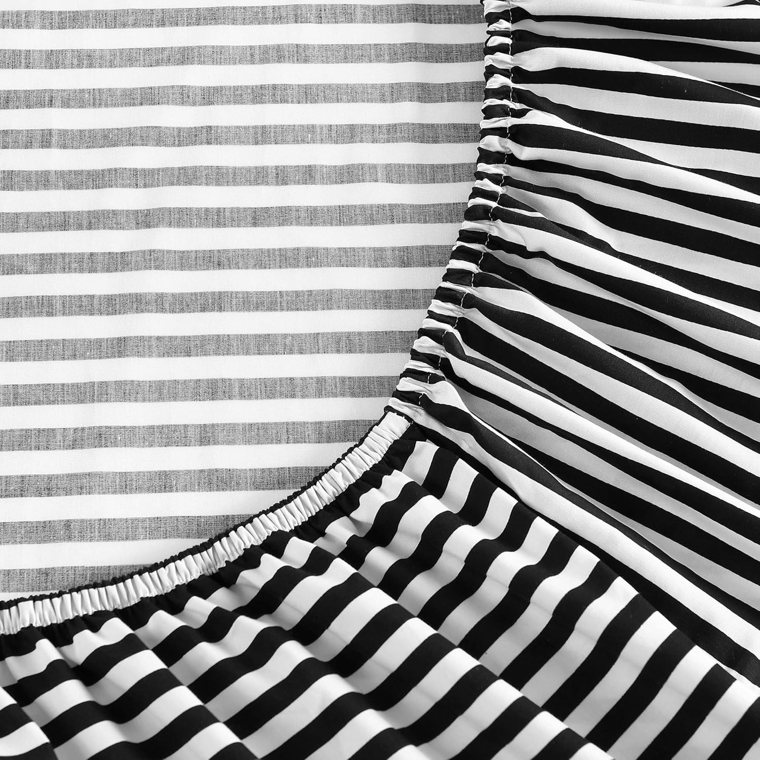 Marimekko - Queen Sheet Set, Premium Cotton Percale Bedding Set with Matching Shams, Lightweight & Breathable Bed Essentials (AJO Black, Queen) image number 6