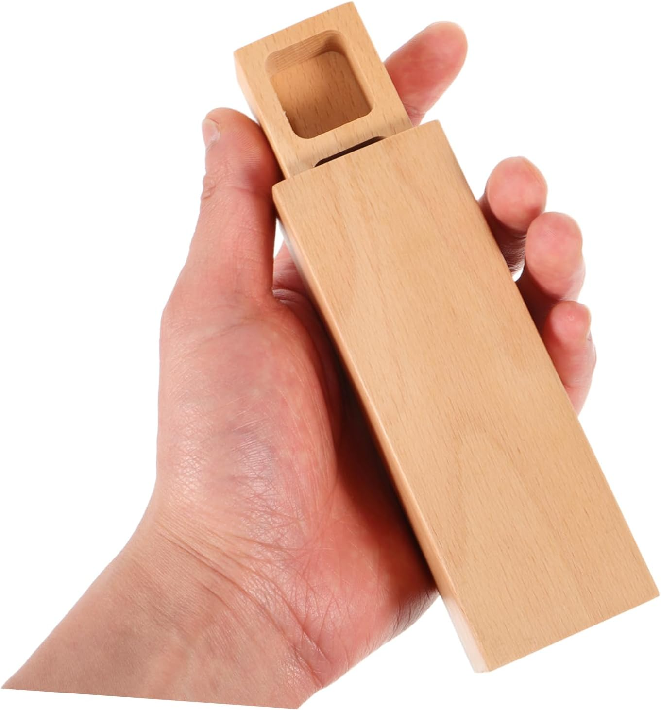 VILLFUL Organizer Box for Stamps Medals Wood Decorative Storage Square Shape Sliding Lid Craft Supplies image number 3