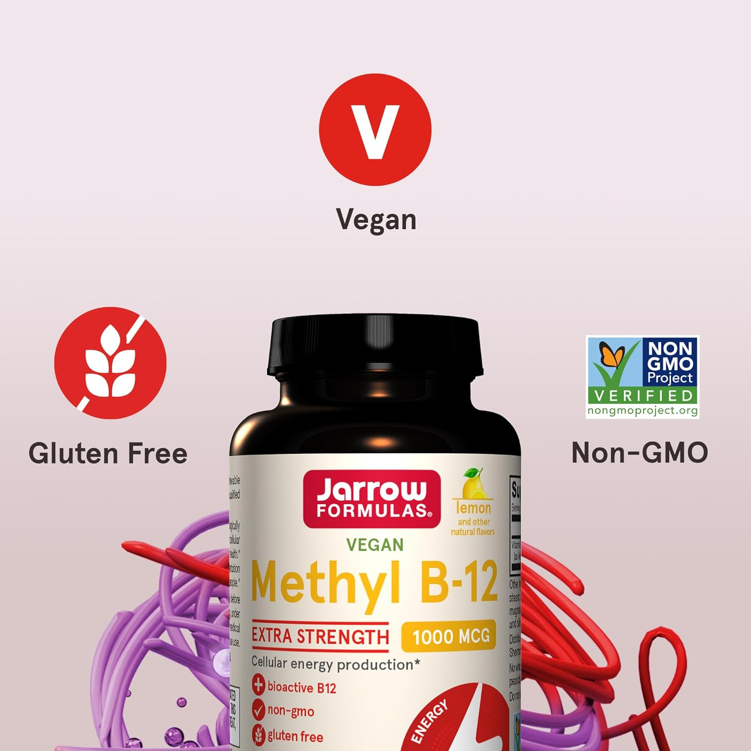 Jarrow Formulas Methylcobalamin (Methyl B12), Supports Brain Cells and Nerve Tissue, 1000 Mcg, 100 Lozenges image number 4