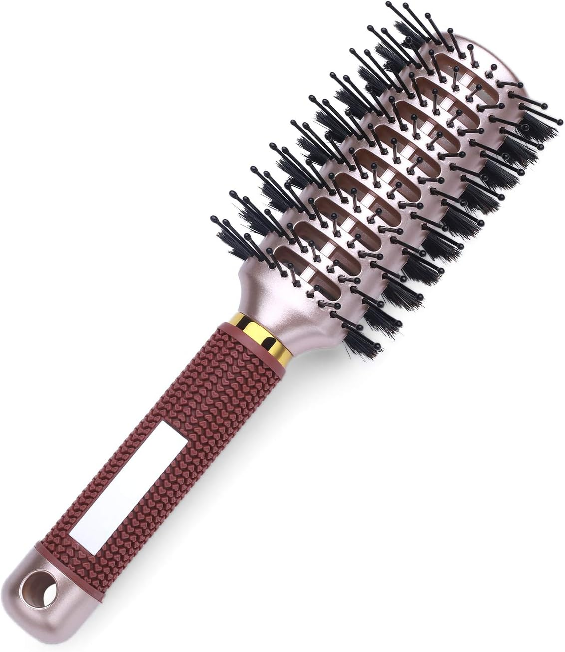 Oval Styling Vent Hair Brush for Blow Drying, Double Sided Boar and Nylon Bristle Brush for Medium. image number 4