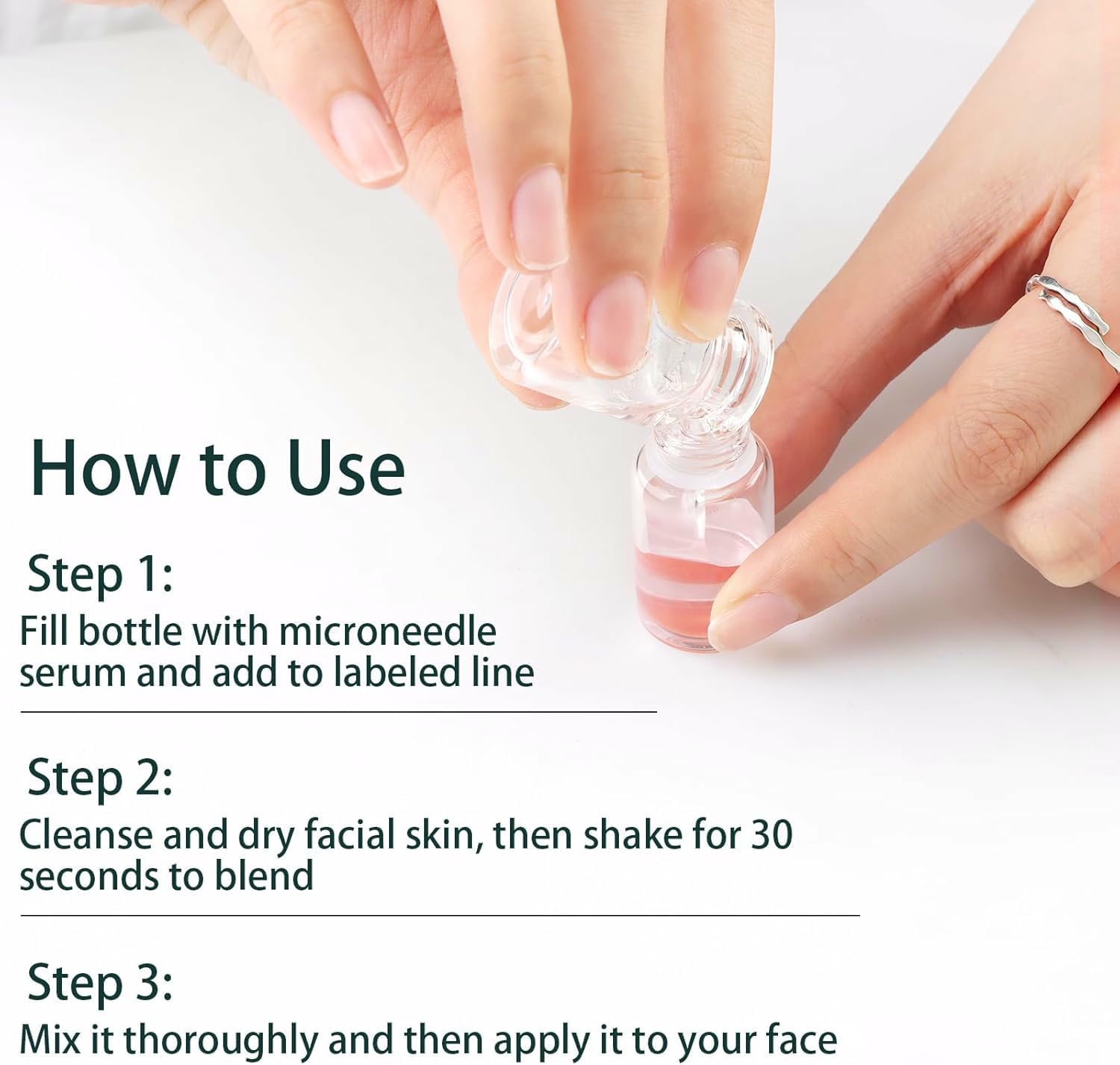 Micro Infusion System for Face, Needling Kit Skin Tightener, Micro Needling Kit with Microneedling Serum for Taking Care of Blemished Skin for All Types,4+12 - 4+12 image number 3