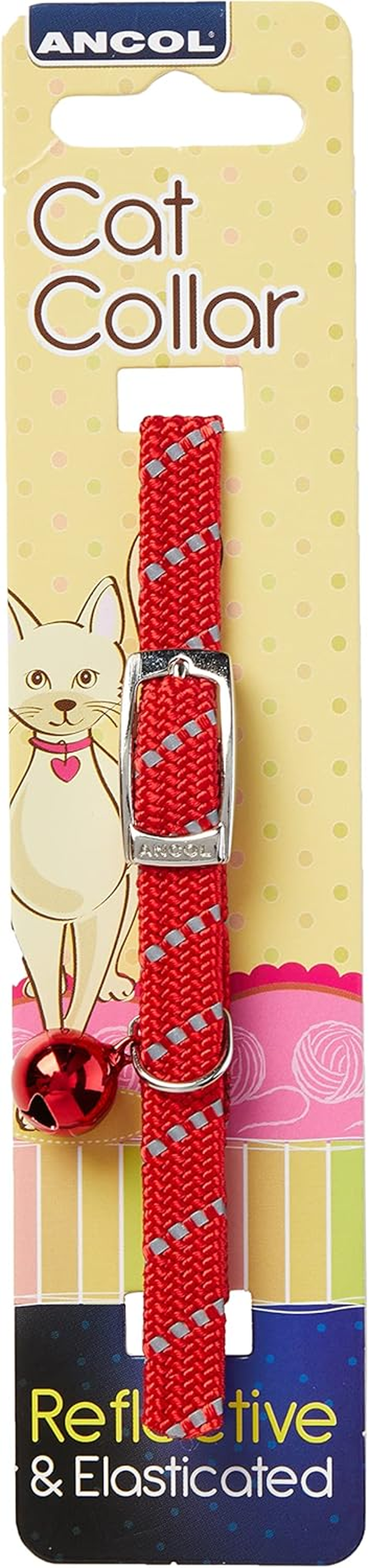 Reflective All-Elastic Cat Collar Red