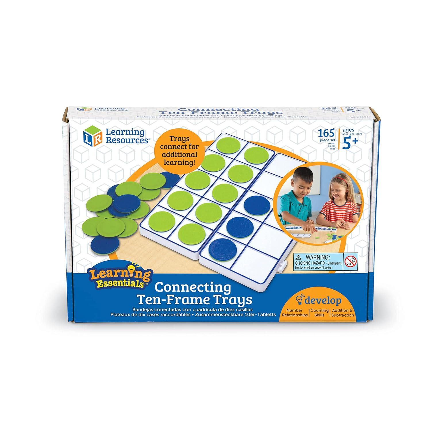 Learning Resources Connecting Ten-Frame Trays, 165 Pieces image number 2