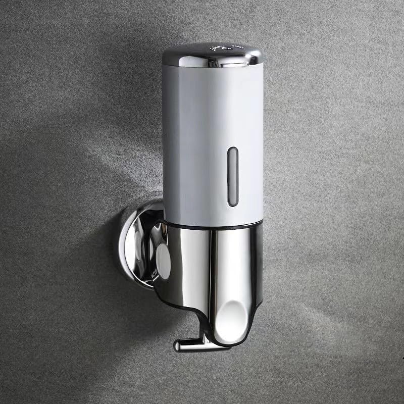 Wall Mounted Bathroom Shower Pump Dispenser and Organizer, Dispensers Holds Shampoo, Soap, Conditioner, Shower Gel, for Bathroom Kitchen Hotel, No-Drill (Silver) image number 2