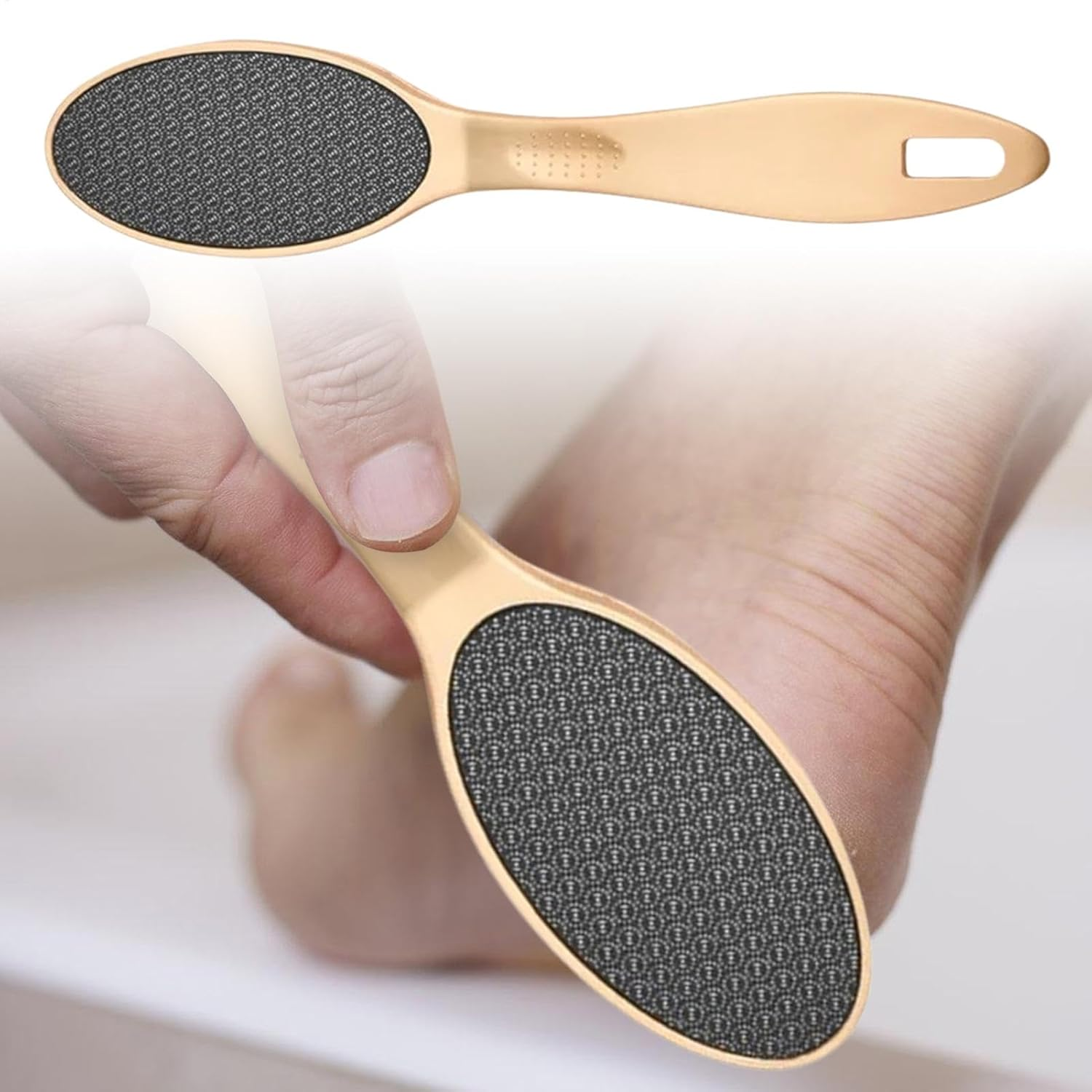 Pedicure Foot File,Pedicure Rasp Foot File Scrubber Tool - Professional Foot Care Tools Heel Scraper for Men, Women, Elderly - Gray image number 3