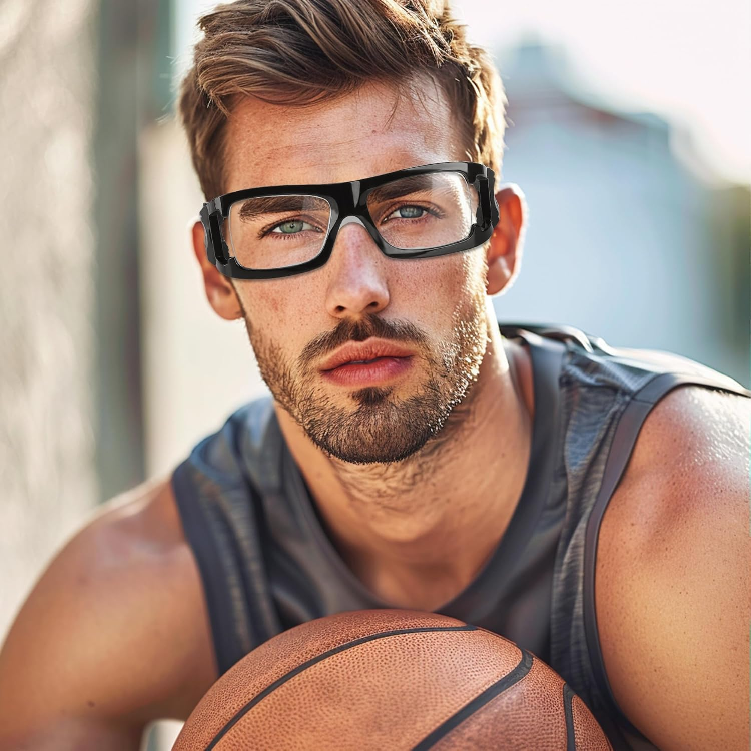 Soogree Sports Goggles Glasses Protective Safety Basketball Football Sport Glasses Men Shock Collision Adjustable Glasses