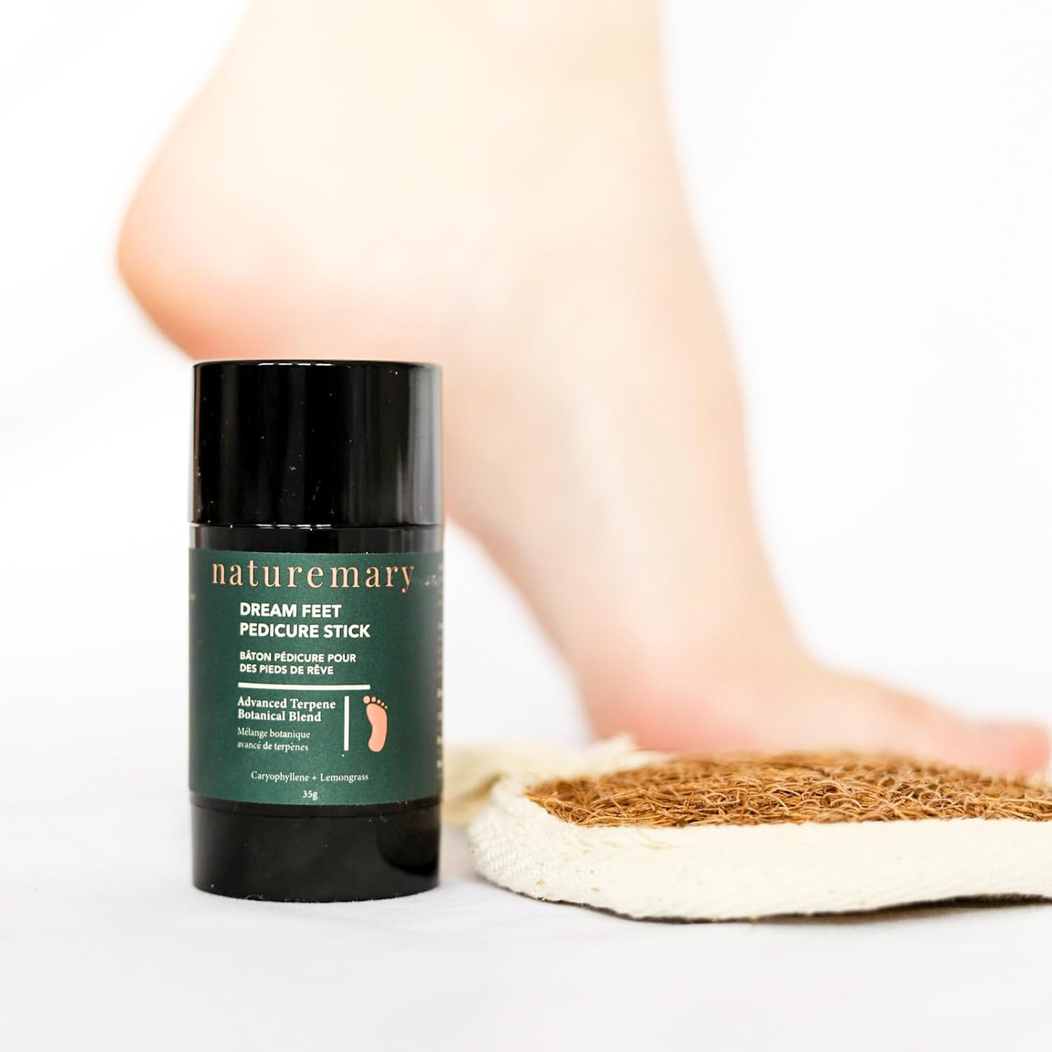 Naturemary Dream Feet Pedicure Stick - Nourishing Foot Balm - with Beeswax, Lemongrass, Babassu Seed Oil, and Mango Seed Butter - 35 G image number 3
