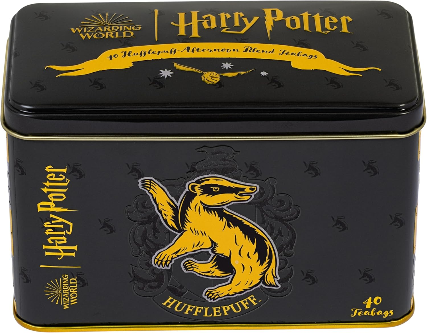 New English Teas Harry Potter Hufflepuff Crest Tea Caddy with 40 English Afternoon Teabags image number 6