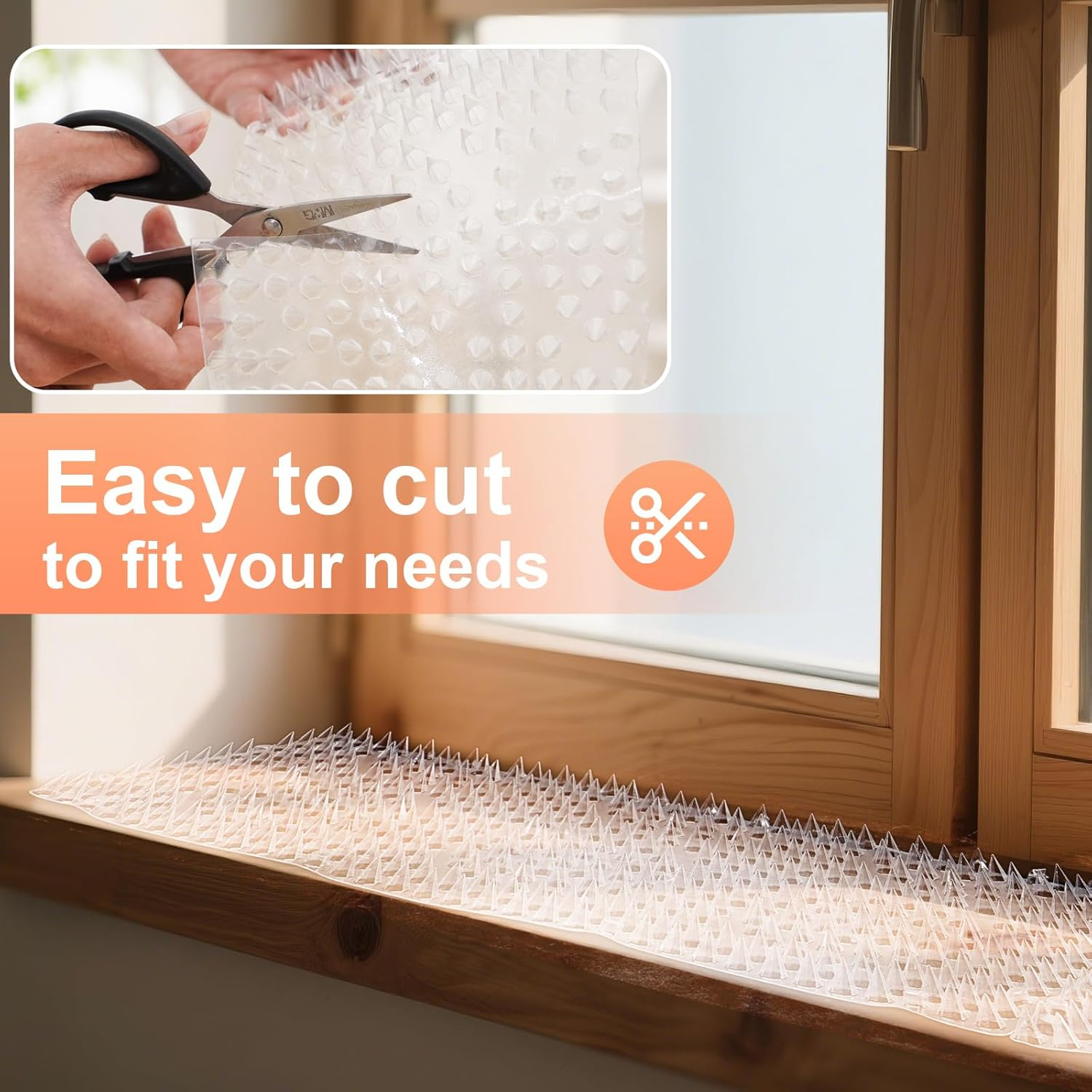 Uross Scat Mat for Cats -10PCS Sharper Deterrent Mat with Spikes Indoor Cat Repellent Outdoor Scat Spikes Pet Countertop Deterrent Keep Cats off Counter image number 3