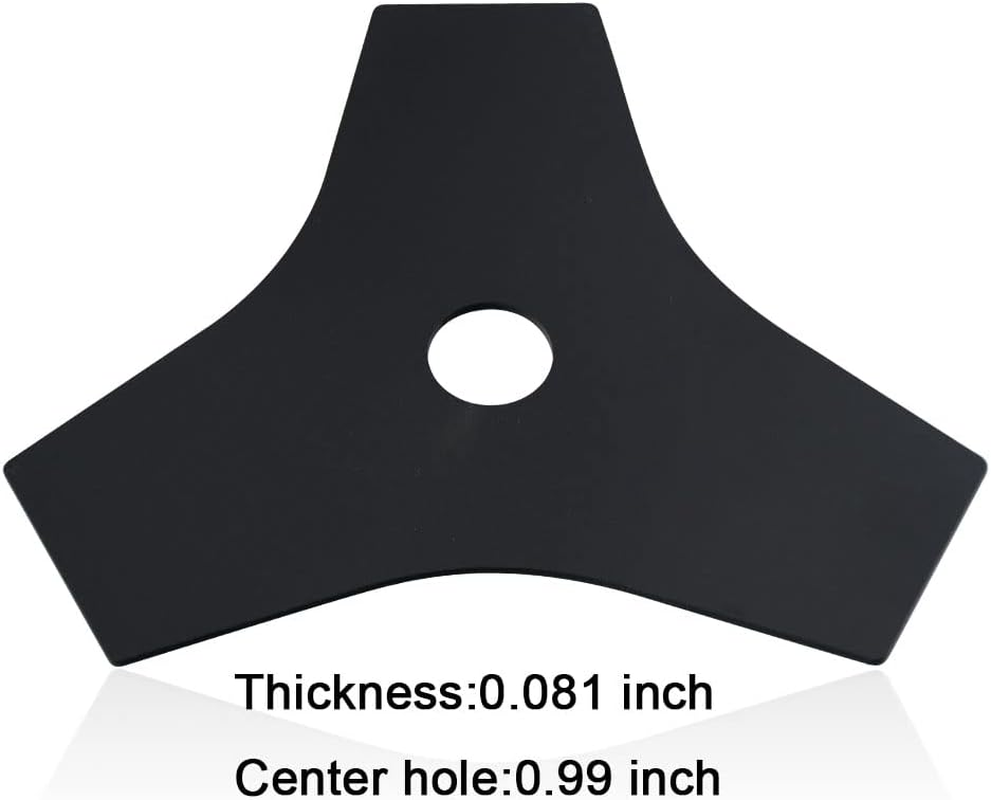 AMTHKNO AC04105 8&rdquo; Replacement Heavy Duty Blade for Ryobi Brush Cutter Blade Expand-It Models RY254BC, RY40255-BRC, RYBRC77, Reversible Steel Tri-Arc Brush Cutting Blade. image number 3