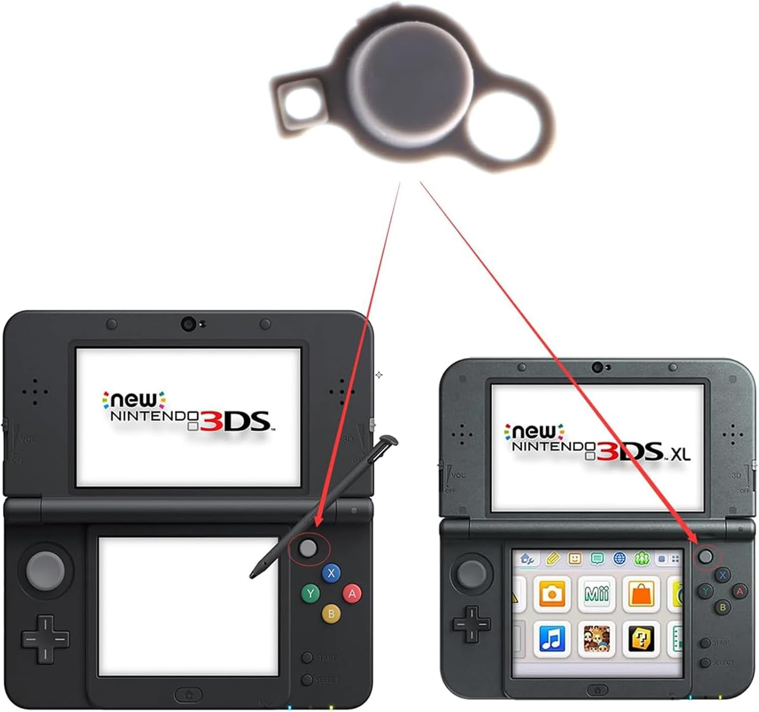 Yeanifeana 10 Pcs C-Stick Cap Replacement for Nintendo New 3DS XL/2DS XL, Circle Pad Button Cover, Anti-Slip Grip Cap Compatible with C Key image number 3