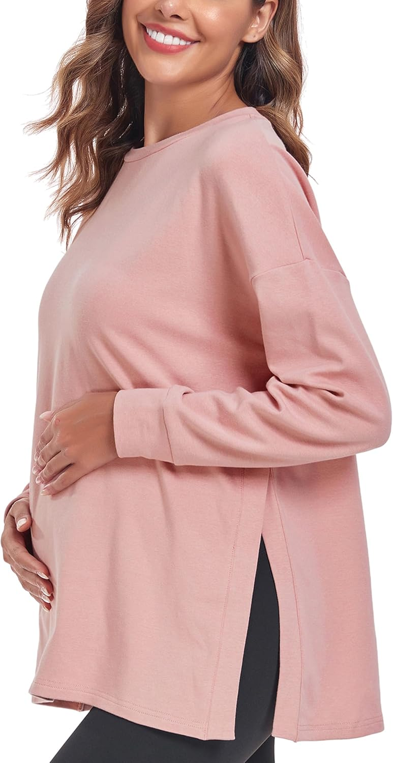 Love2Mi Women'S Long-Sleeved Maternity Shirt Maternity Tops
