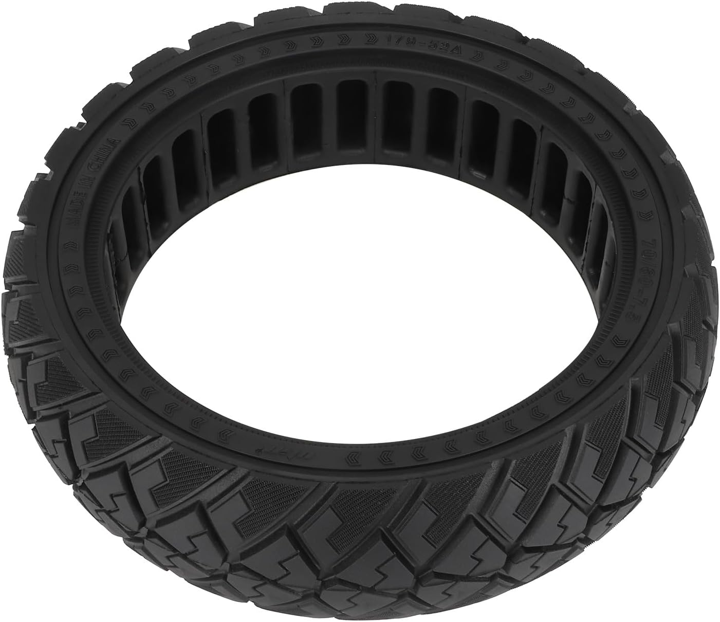 VOLOHAS 70/60-7.5 Solid Tyres for Ninebot ZT3, ZT3 Pro, G3 Electric Scooter Replacement Tyres Solid Rubber Tyres Non-Slip Off-Road Solid Tyres Puncture Proof (Pack of 2)