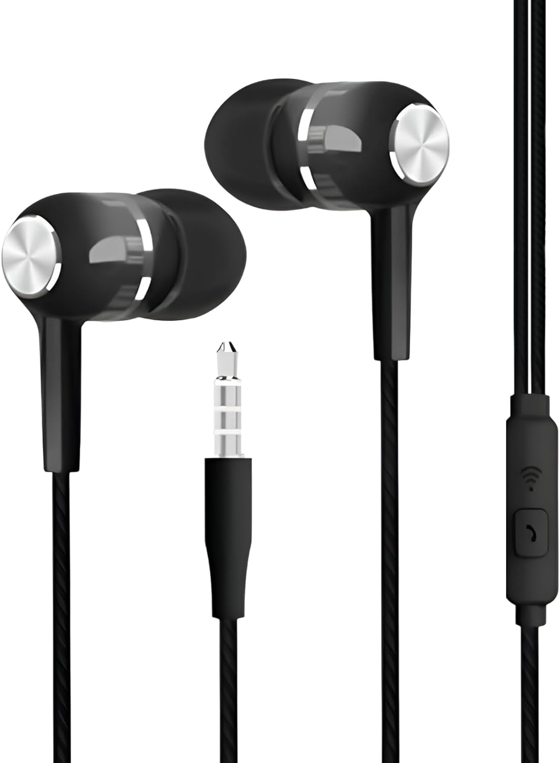 In Ear Headphones, Ear Phones with Cord, 3.5Mm Bass Boost Corded Earphone for Game Travel Airplane Workout School Music