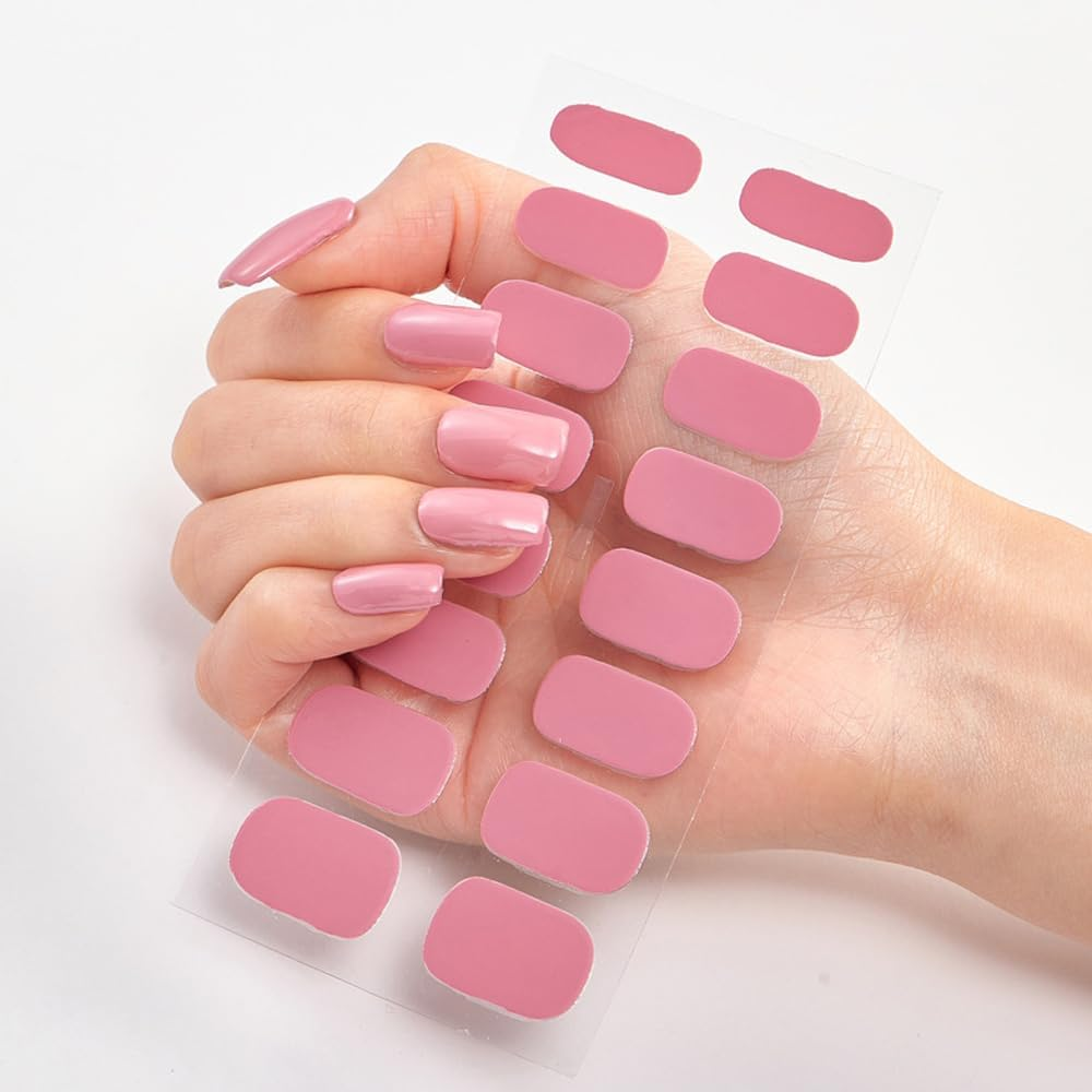 Gel Nail Polish Strips Semi Cured Gel Nail Stickers Wraps Filer Tool Nail Art AU CS008 - Cs021 image number 6