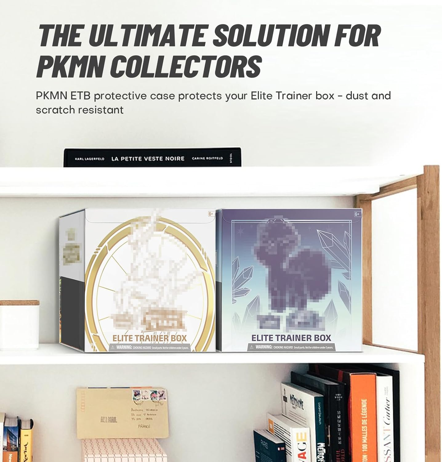 5 Pack Clear PKMN ETB Protector Case, PKMN Elite Trainer Box Protector, PET Plastic Display Box Protector for Collectors Gifts Elite Trainer Boxes - 0.5Mm Thick (Pack of 5) image number 1