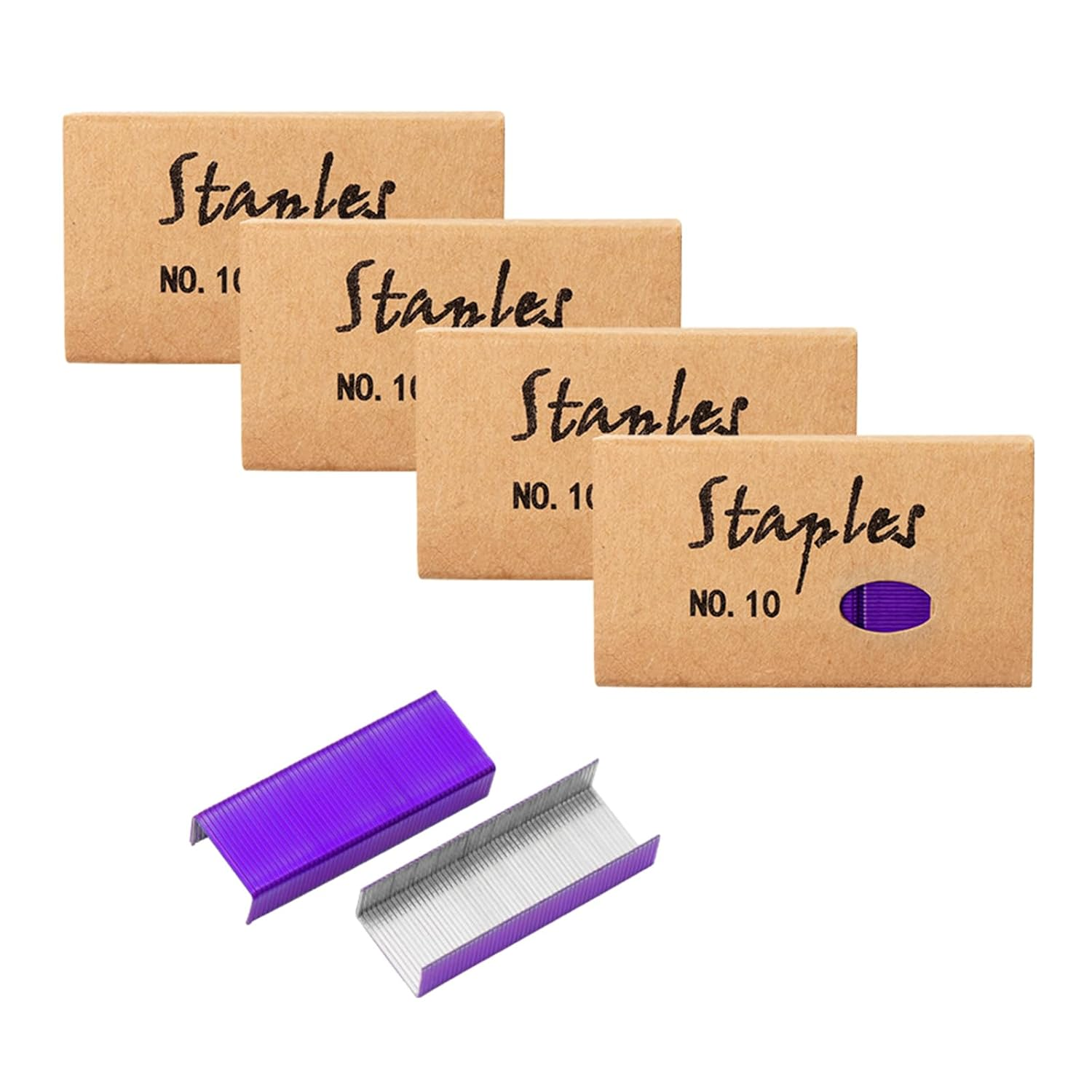 Mogoostry Colored Mini Staple Refills for Mini Stapler - Jam Free, 1000Pcs/Pack (4 Packs No.10 Total)