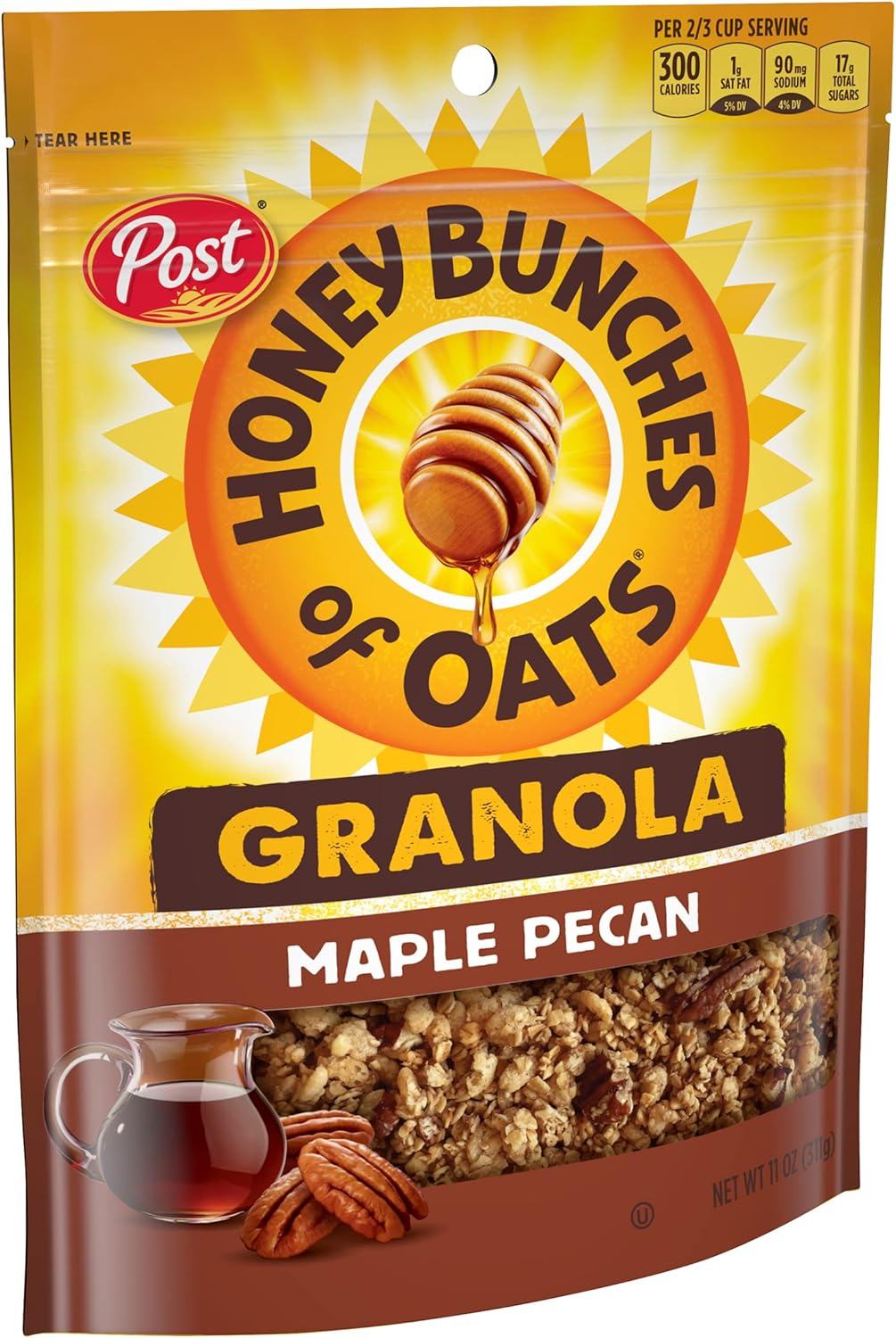 Post Honey Bunches of Oats Honey Roasted Granola, French Vanilla Almond, 11 Ounce, 6 Count image number 6