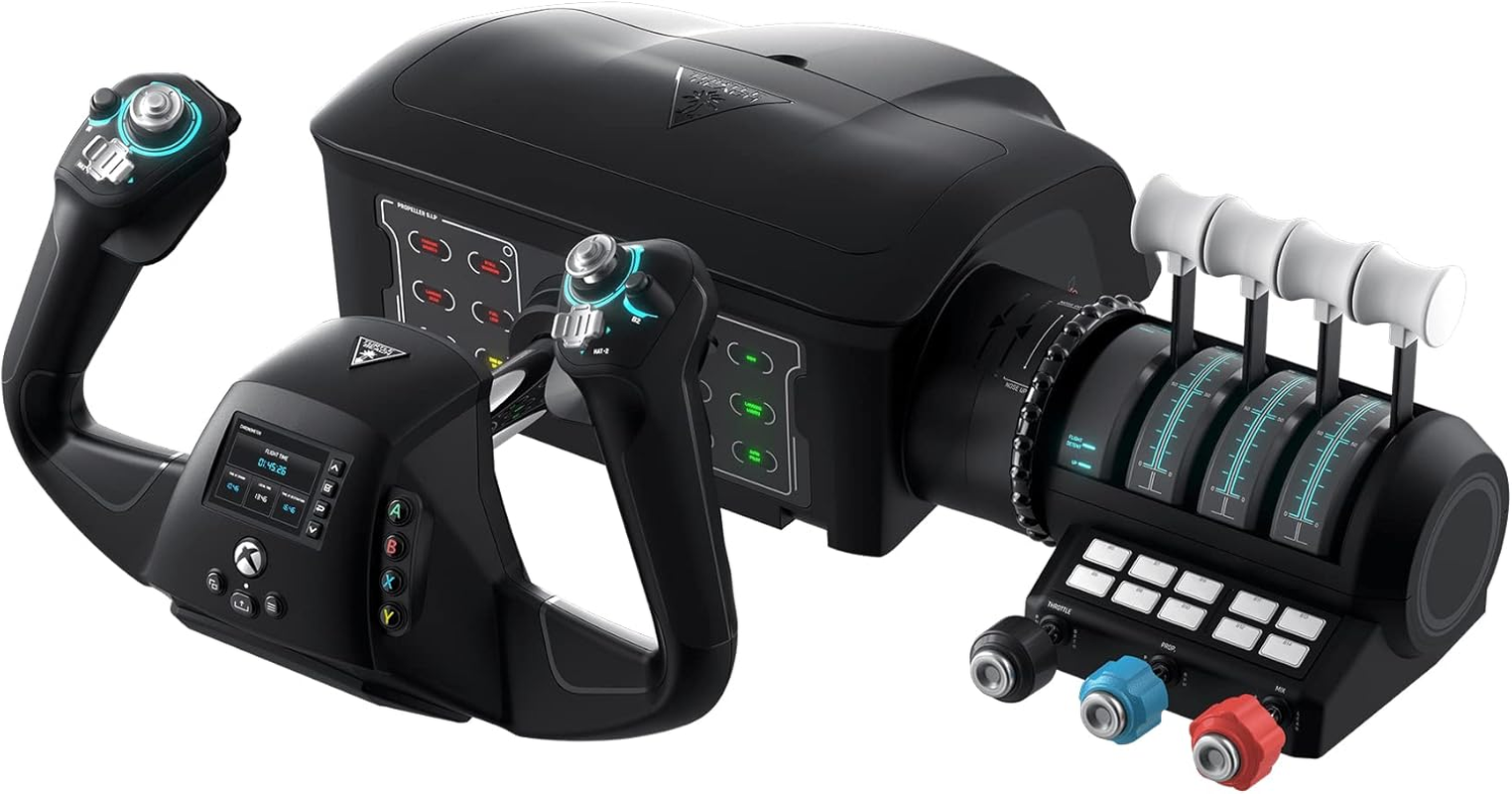 Turtle Beach Velocityone Flight Universal Control System - Xbox Series X & Xbox Series S, Xbox One & Windows &ndash; Yoke Handle, Throttle Quadrant, Trim Wheel & Rudder Controls image number 1