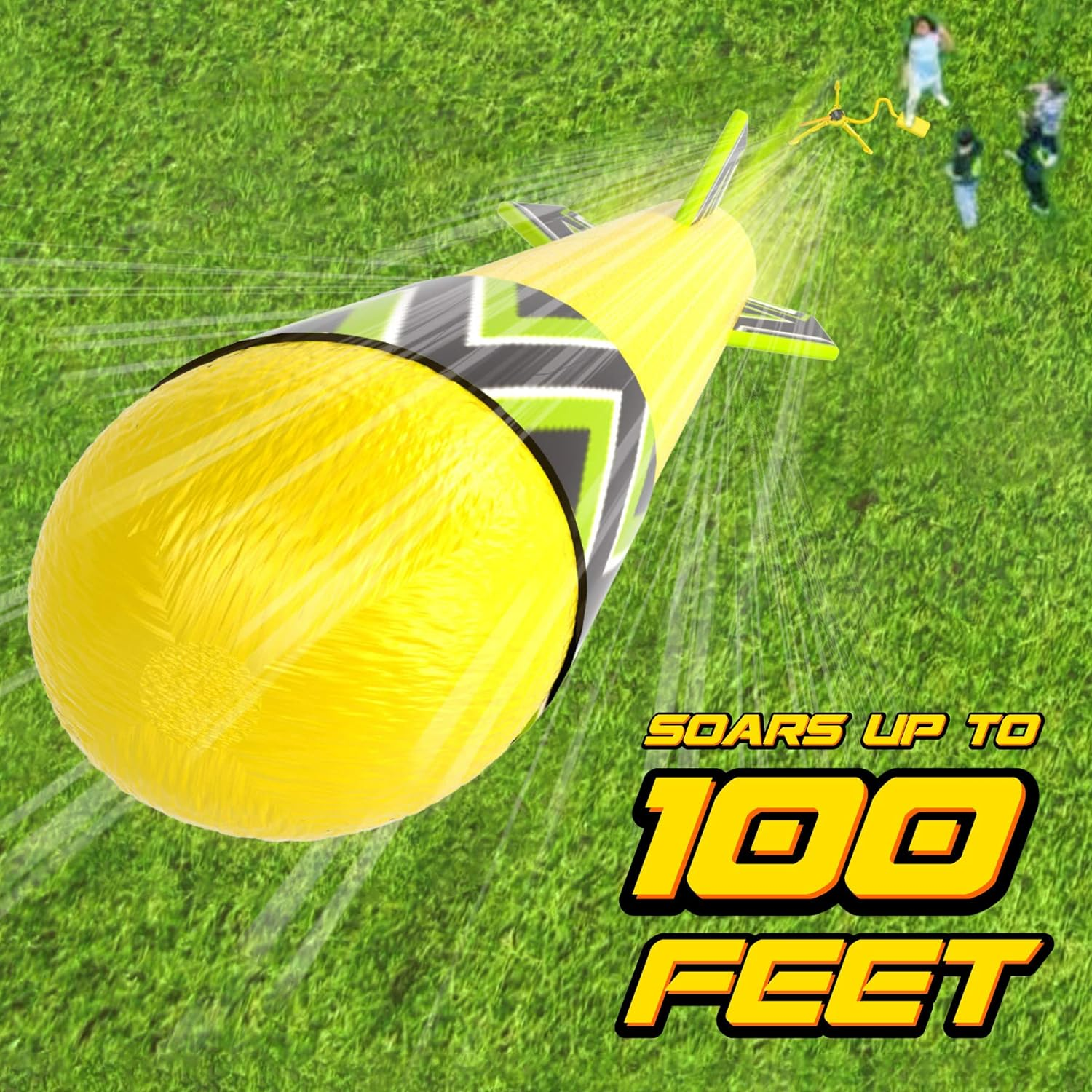 Jasonwell Toy Rocket Launcher for Kids Sturdy Stomp Launch Toys Fun Outdoor Toy for Kids Boys and Girls Age 5 6 7 8 9 10 Years Old with 3 Foam Rockets and 3 Stunt Planes Gift image number 5