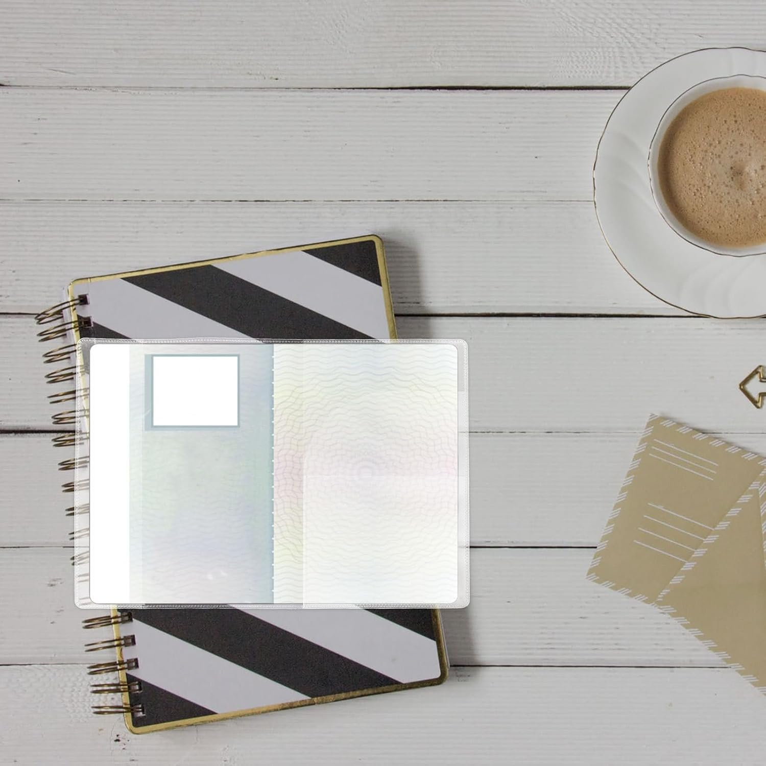 HOUDERCO 5Pcs Clear Passport Cover Travel Holder Document Organizer Lightweight Transparent Sleeves for Home and Business Trips image number 5