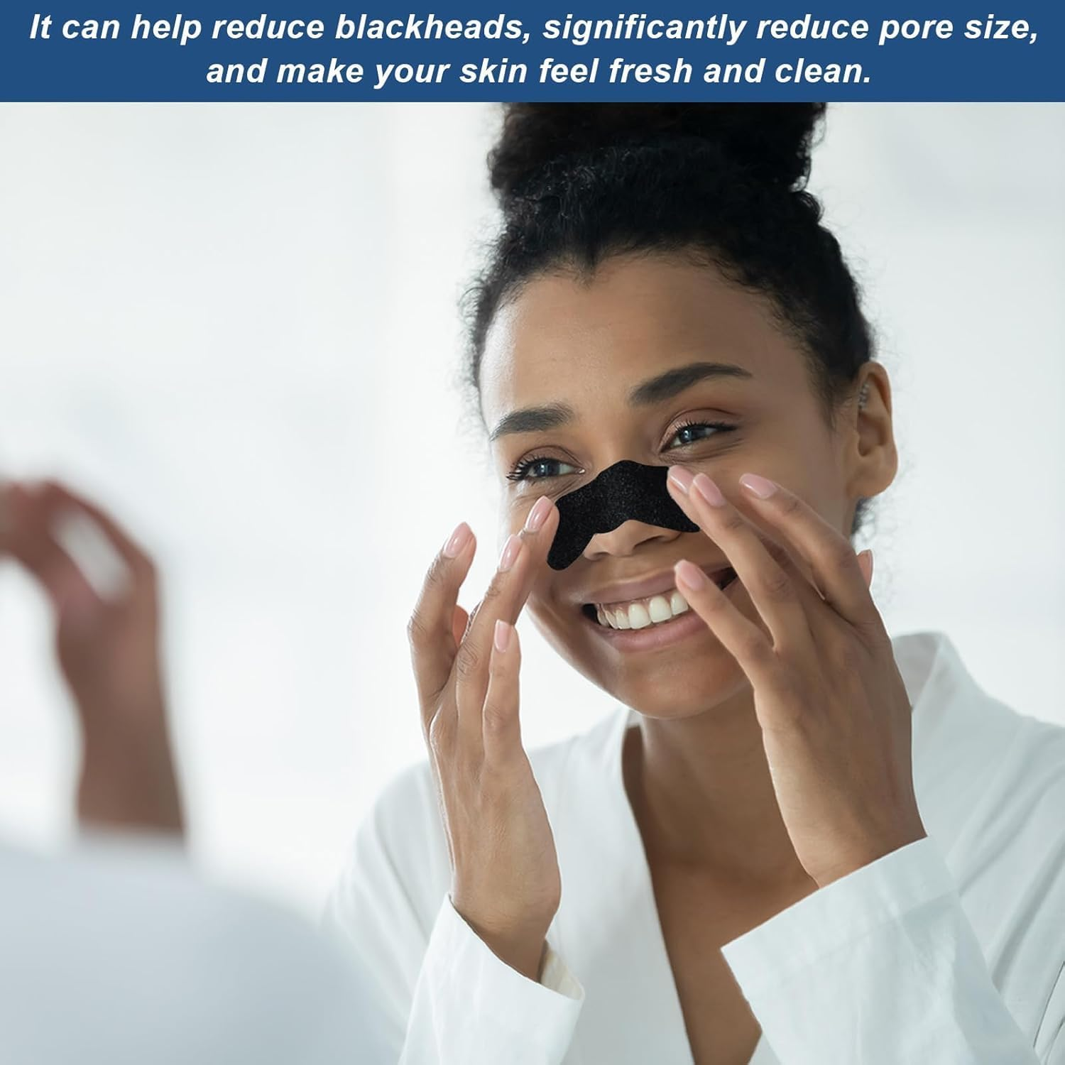 100 Pcs Blackhead Removal Strip, Nose Strip, Blackhead Pore Strip, Charcoal Deep Cleaning Nose Strip, Suitable for Men and Women