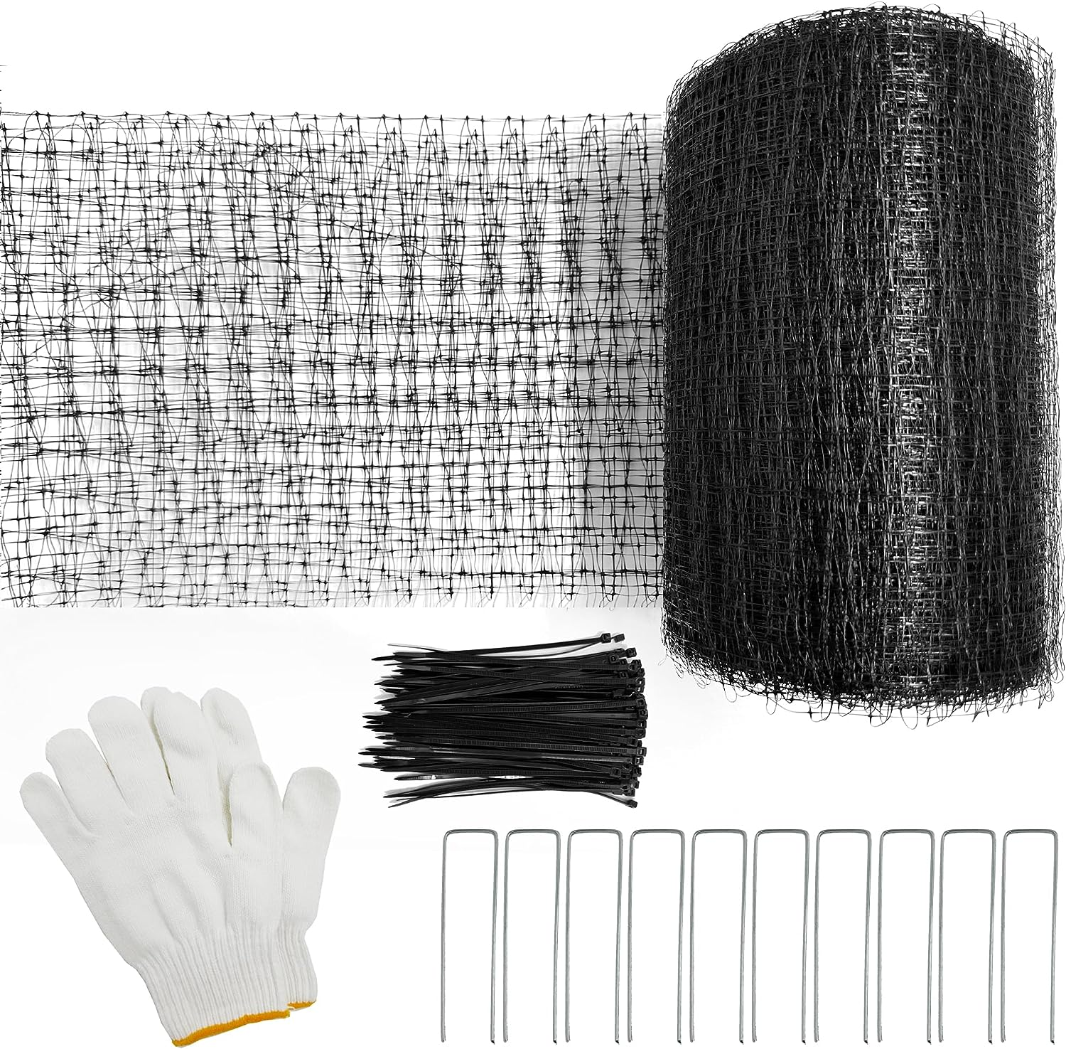 Bird Netting 7X20 Feet for Garden Protection, Temporary Reusable Fence Barrier anti Birds, Flexible Plastic Trellis Netting for Vegetables Fruit Flowers Crops Fence Cover. image number 4