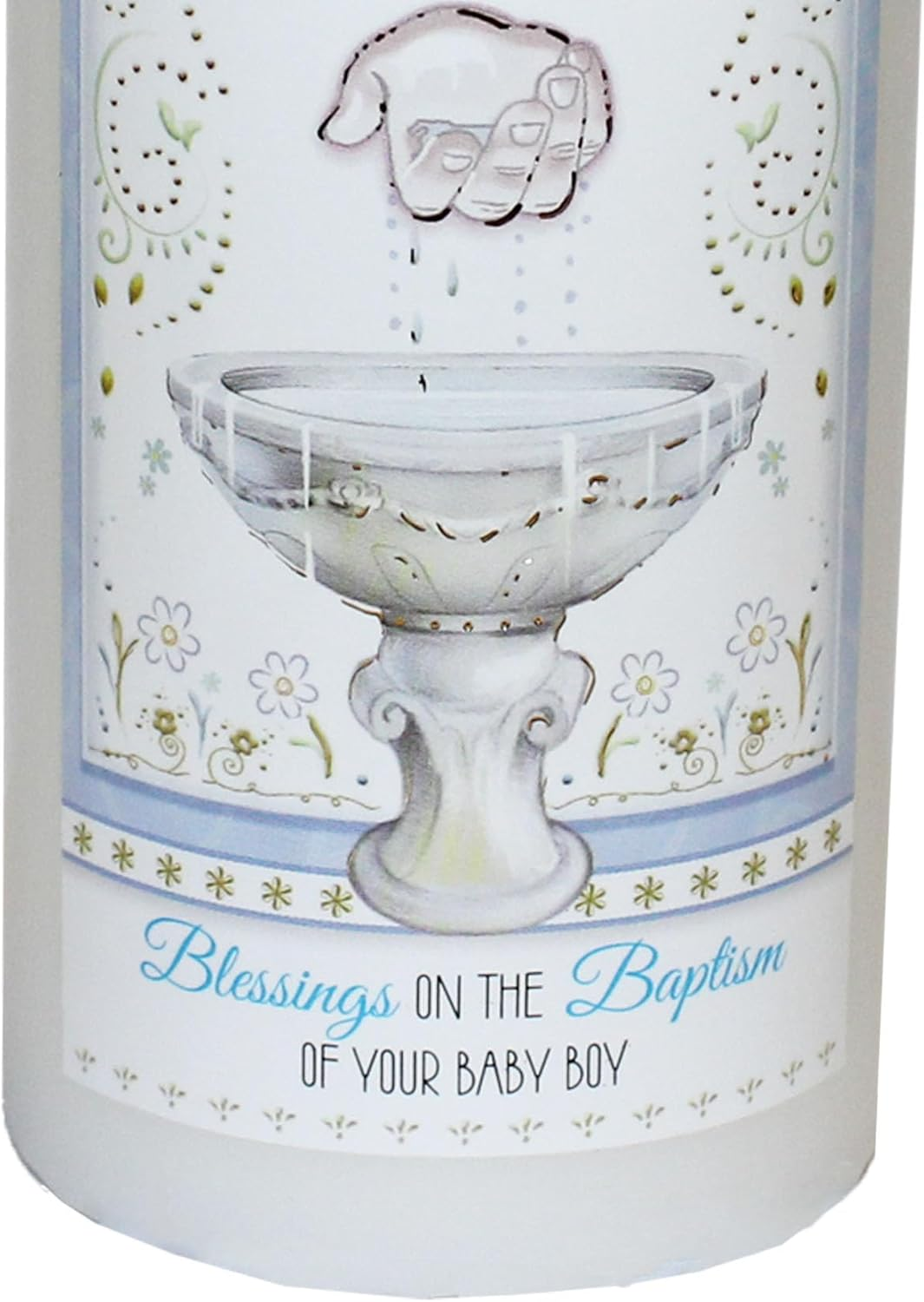 Widdle Gifts Pillar Candle for Baptism of Your Baby Boy in Organza Bag Keepsake Gift - 2503 image number 4