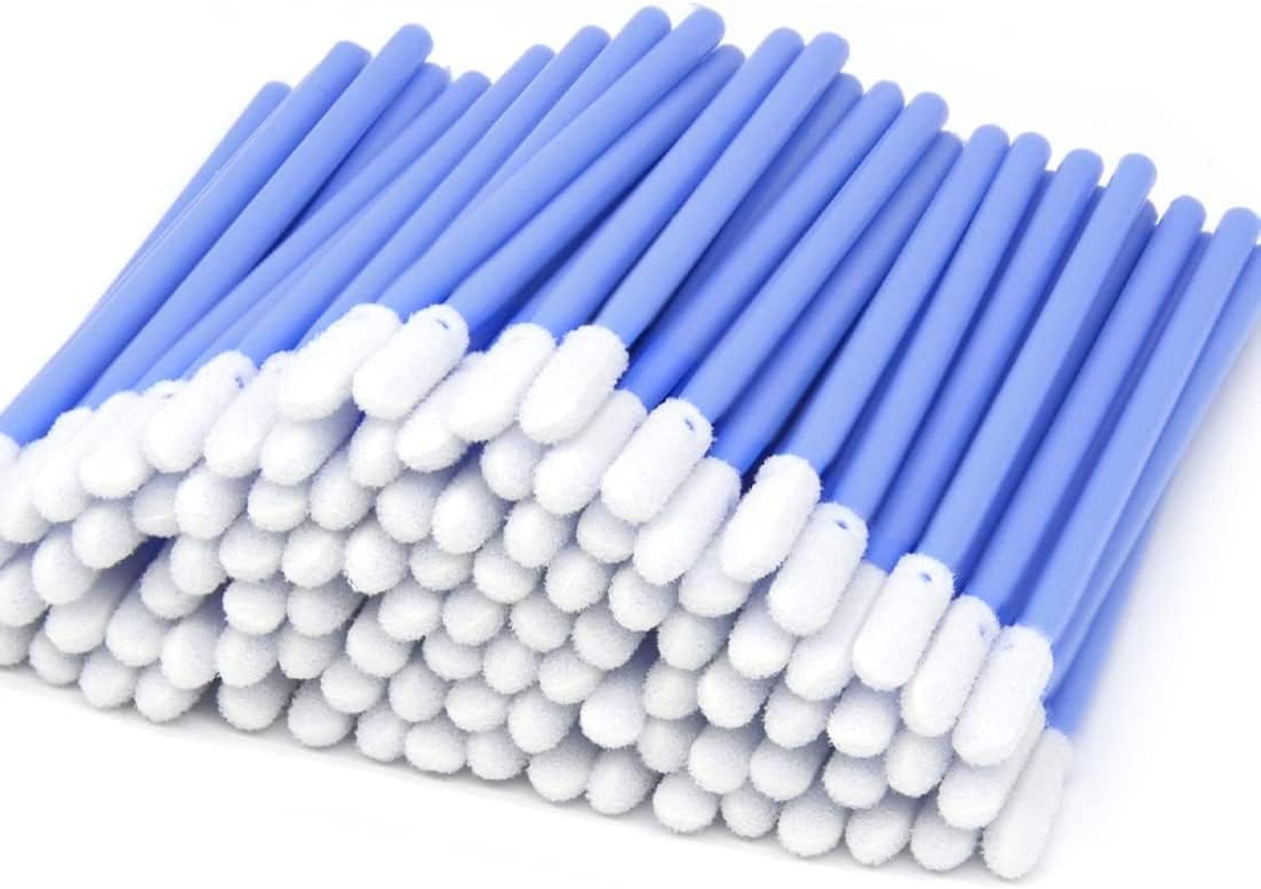 200 Pieces Cleaning Sponge Long Sterile for Inkjet Print Head Cleaner, Camera, Lens Cleaning, Optical Equipment, Green