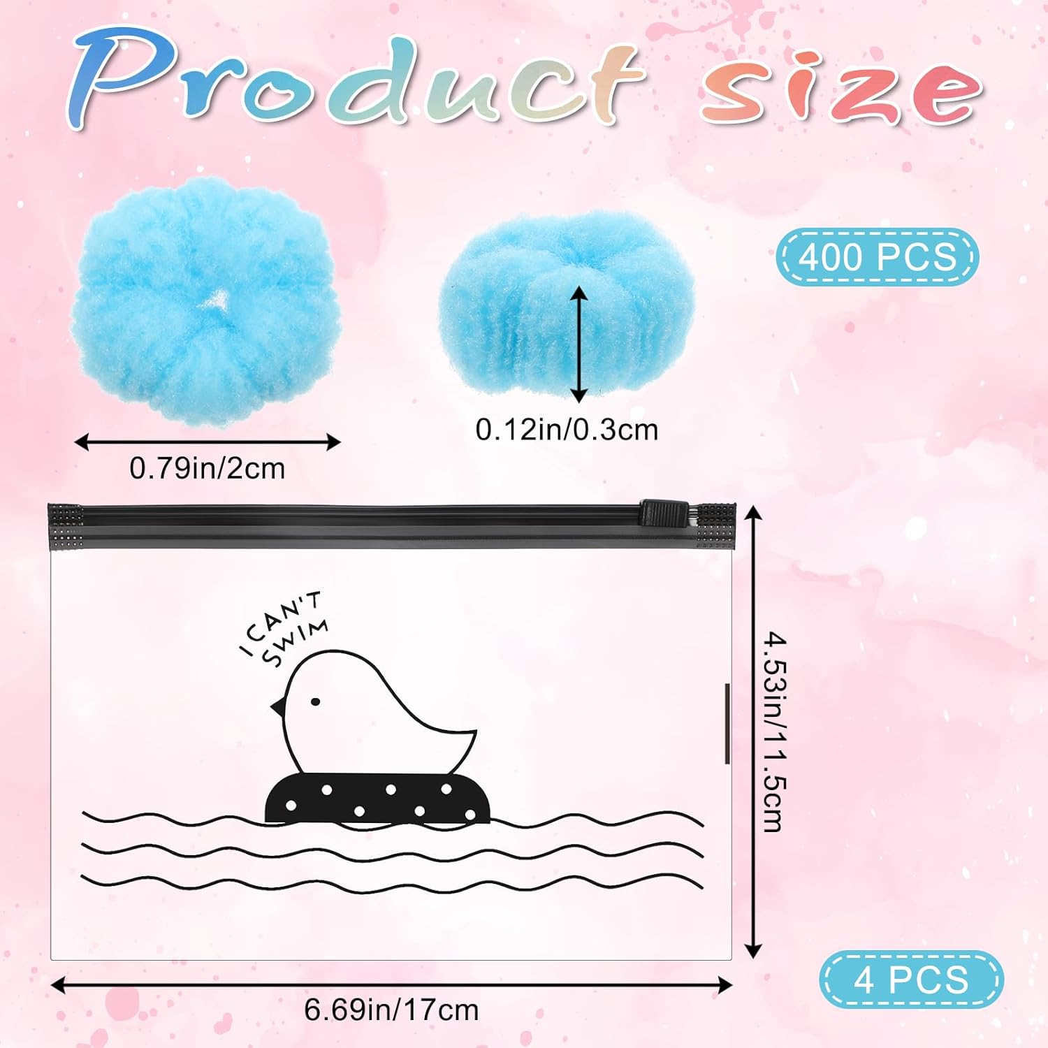 YBEATY Pack of 400 Baby Hair Bobbles Soft Fluffy Toddler Elastic Thin Hair Bobbles Colourful Wrinkle Free for Little Girls Children image number 1