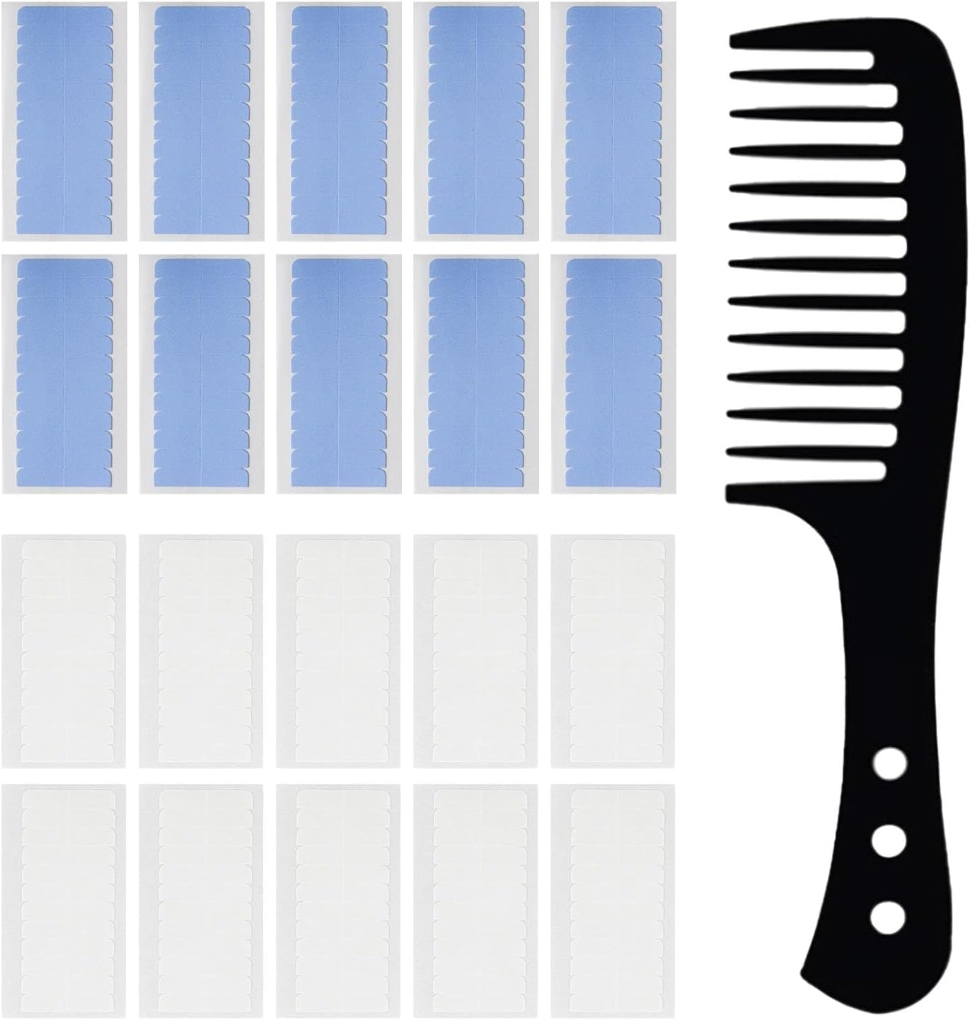 Pack of 240 Wig Band, 1 Piece Hair Comb, Wig Extension Tape, Invisible Extension Band, Replacement Band, Hair Extension Tape, Waterproof and Sweatproof Tape image number 2