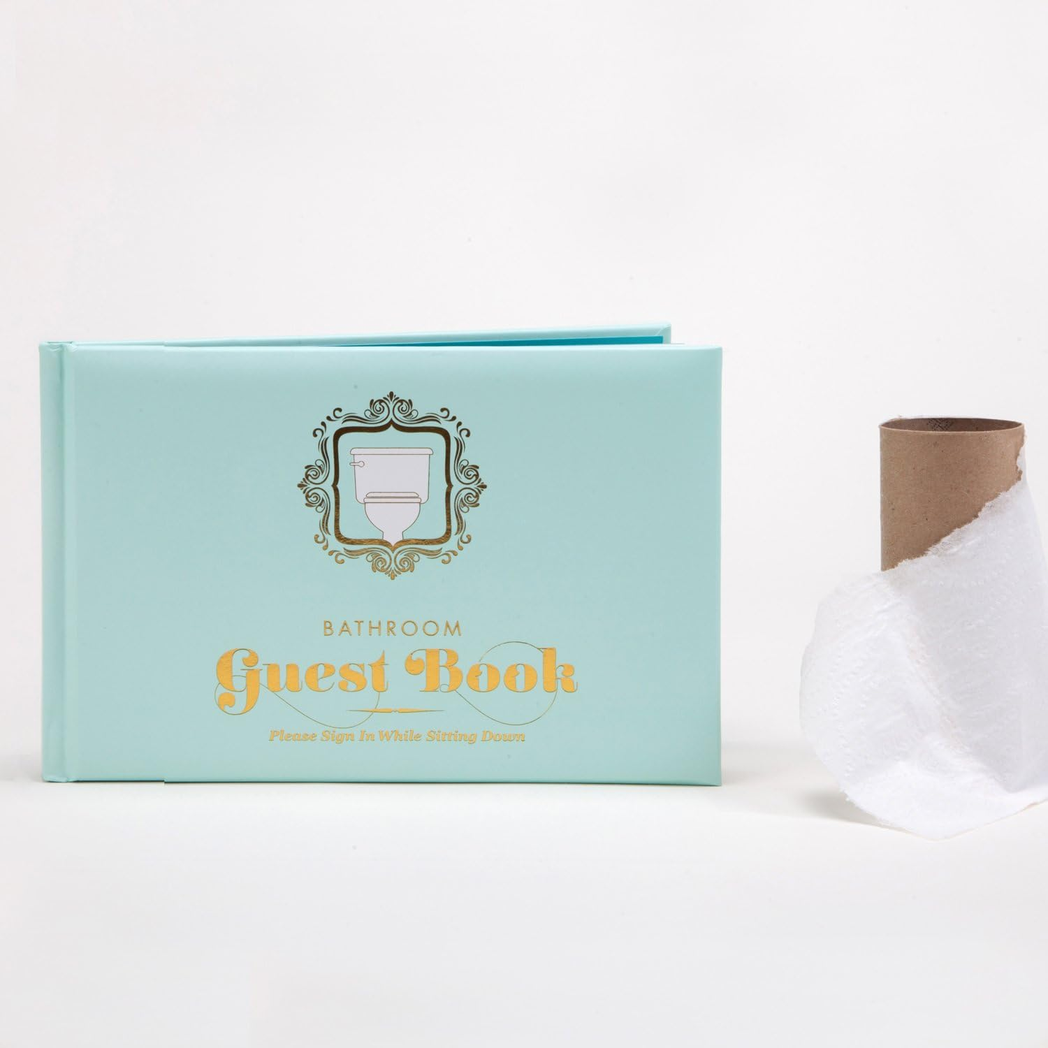 Knock Knock Bathroom Guest Book, Funny Guest Bathroom Book, Adults, Fill-In-The-Blank Book, 112 Pages