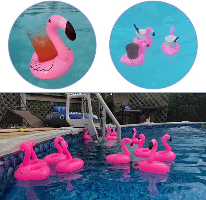 AIMALL Inflatable Floating Drink Cup Can Beer Holder Swimming Pool Bath Beach Party for Pool, Bath, Beach Party, Summer Decorations, Lightweight Floatable Drink Can Holder image number 3
