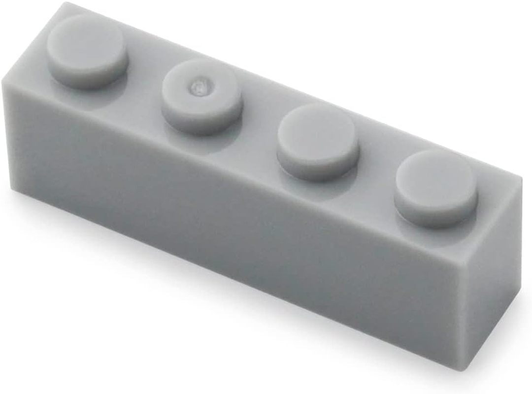 Feleph 400 Pieces 1X4 Bricks Light Gray Medium Stone Grey Classic Parts Building Creative Play Blocks Set Toy Classic Accessories Compatible with 3010 3066 Major Brick Brands