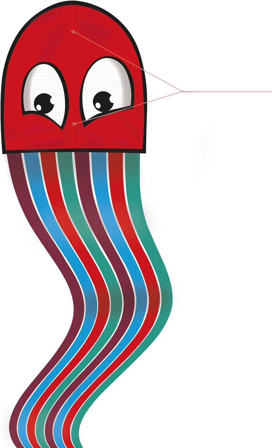 G&uuml;nther Flugspiele Octopus 1163 Single Line Kite, Approx. 250 X 33 Cm, Children'S Kite Made of Robust Polyester, Includes Handle and Cord, Outdoor Toy for Children from 4 Years, in 2 Assorted Colours image number 3