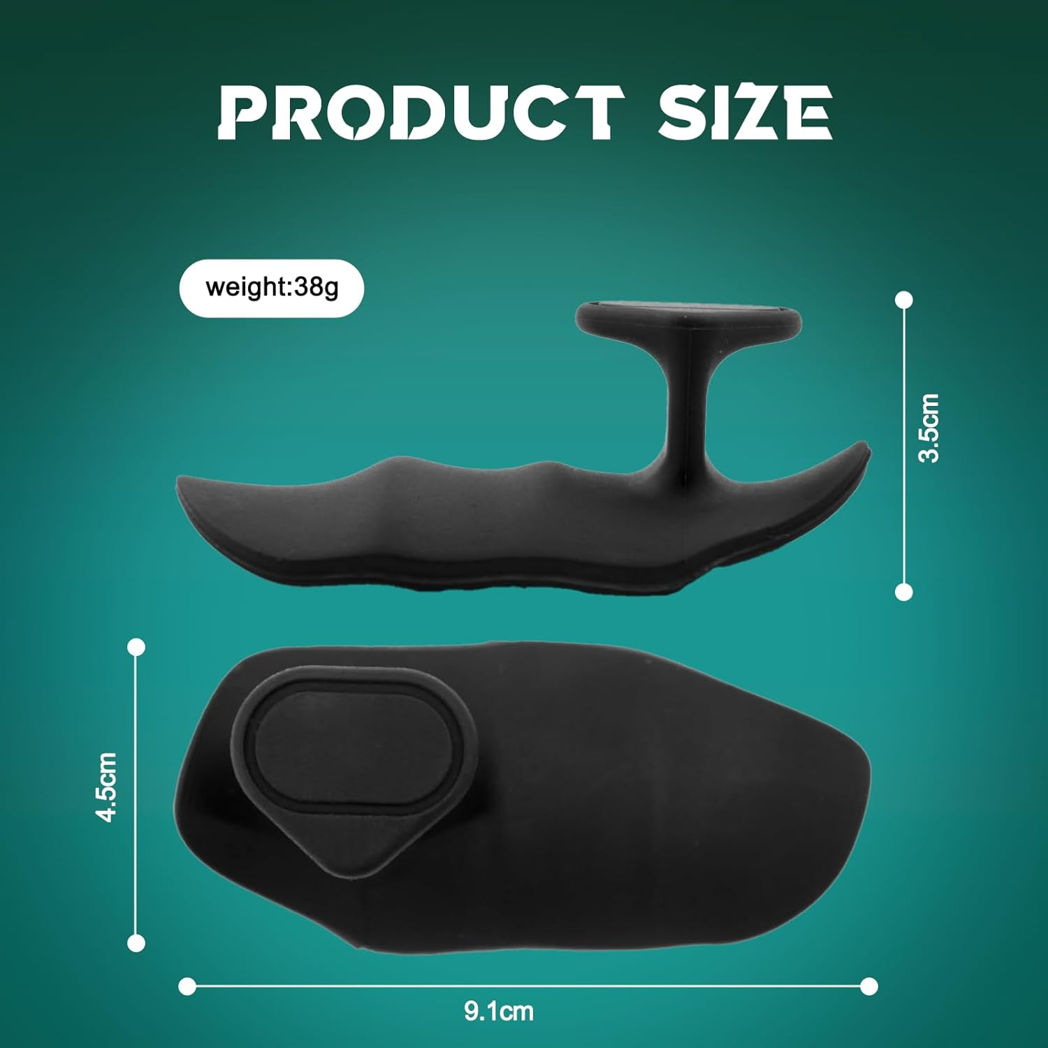 Anti Slip Workout Grips Ergonomic Rubber Gym Hand Protectors for Weight Lifting Black Non Slip Training Grips image number 2