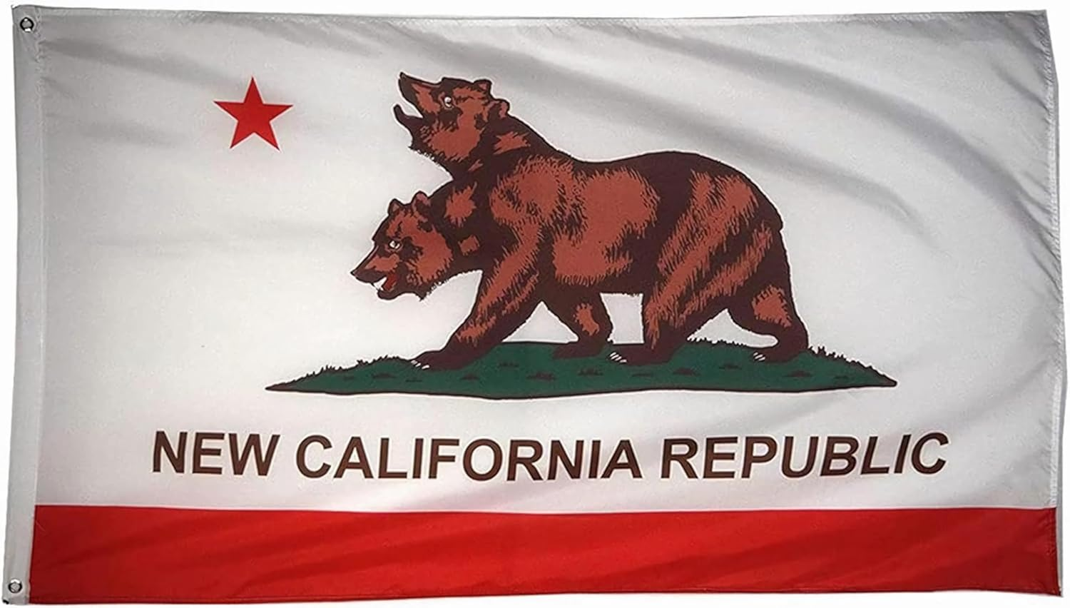 Time Roaming 3X5 Ft New California Republic Polyester Flag with Brass Grommets image number 3
