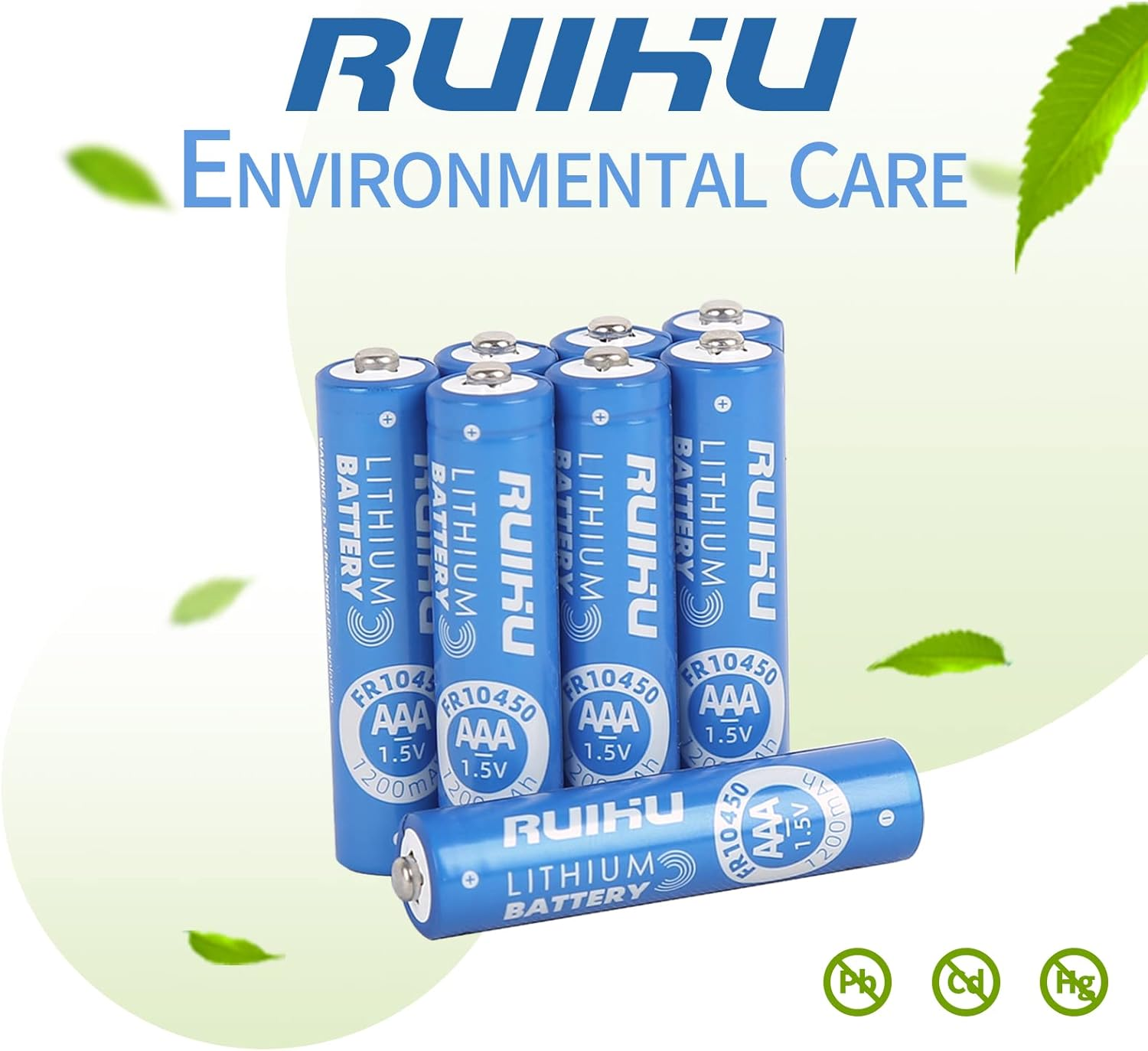 AAA Batteries, 8 Pack Lithium Iron Triple a Batteries, 1.5V 1200Mah Longer Lasting AAA Lithium Batteries, Non-Rechargeable (Lithium AAA - 8 Count)