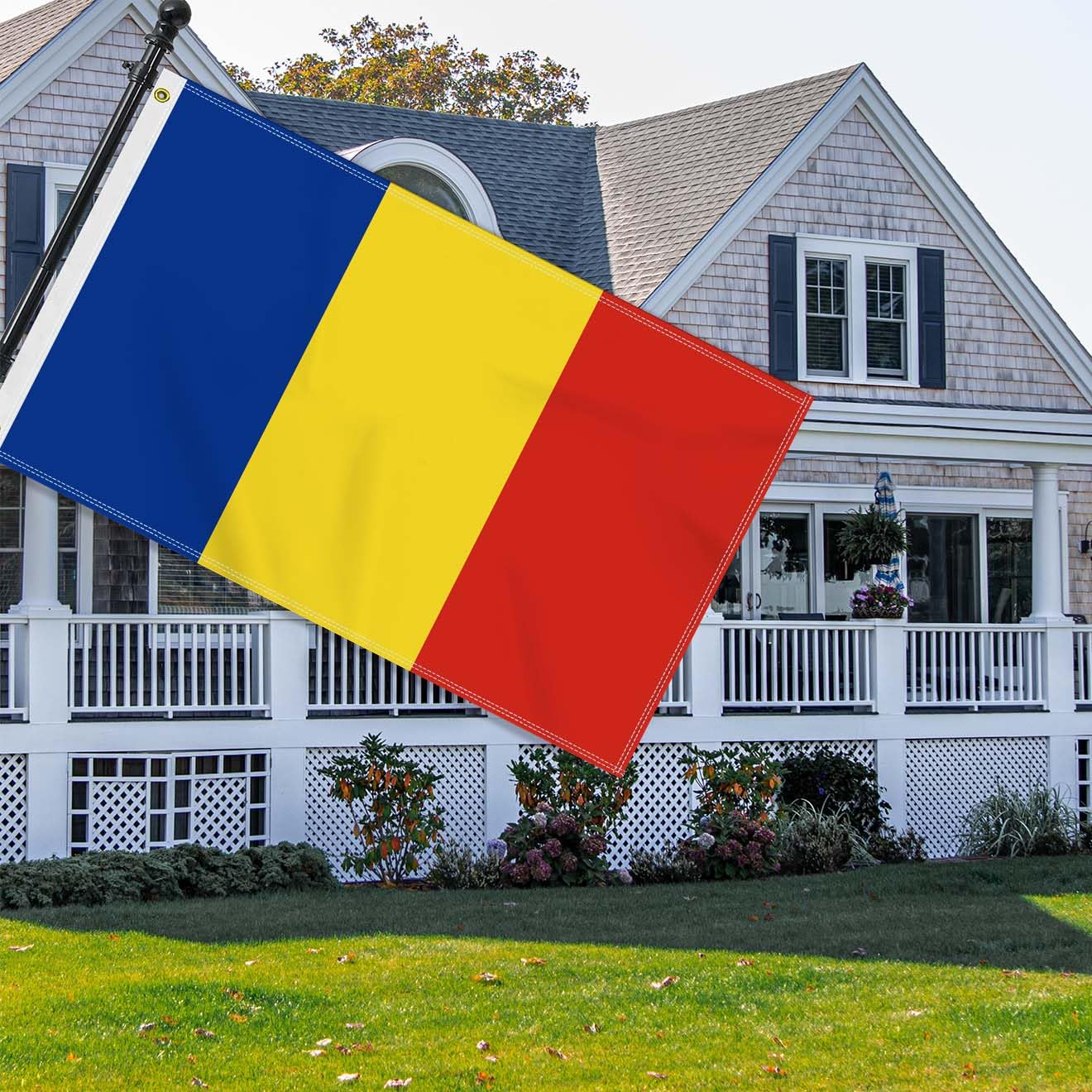 Large 3&times;5 FT Romania Flag, Big Romanian100D National Outdoor Banner,Decorgarden with Brass Gromment image number 1