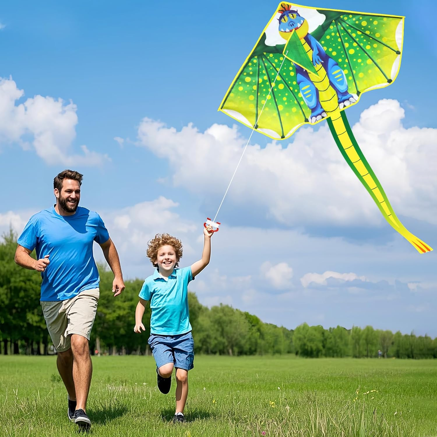 Yongnkids Kites Dinosaur Dragon Delta Kite for Kids Children Boys Girls Adults Beginners the Beach Outdoor Games Easy to Fly image number 6